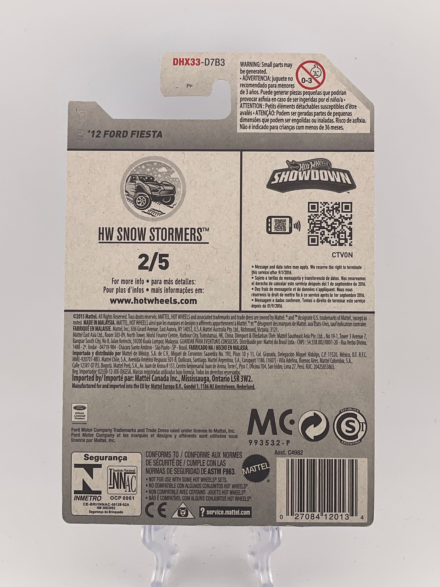 Hot Wheels Mainline '12 Ford Fiesta HW Snow Stormers 2/5