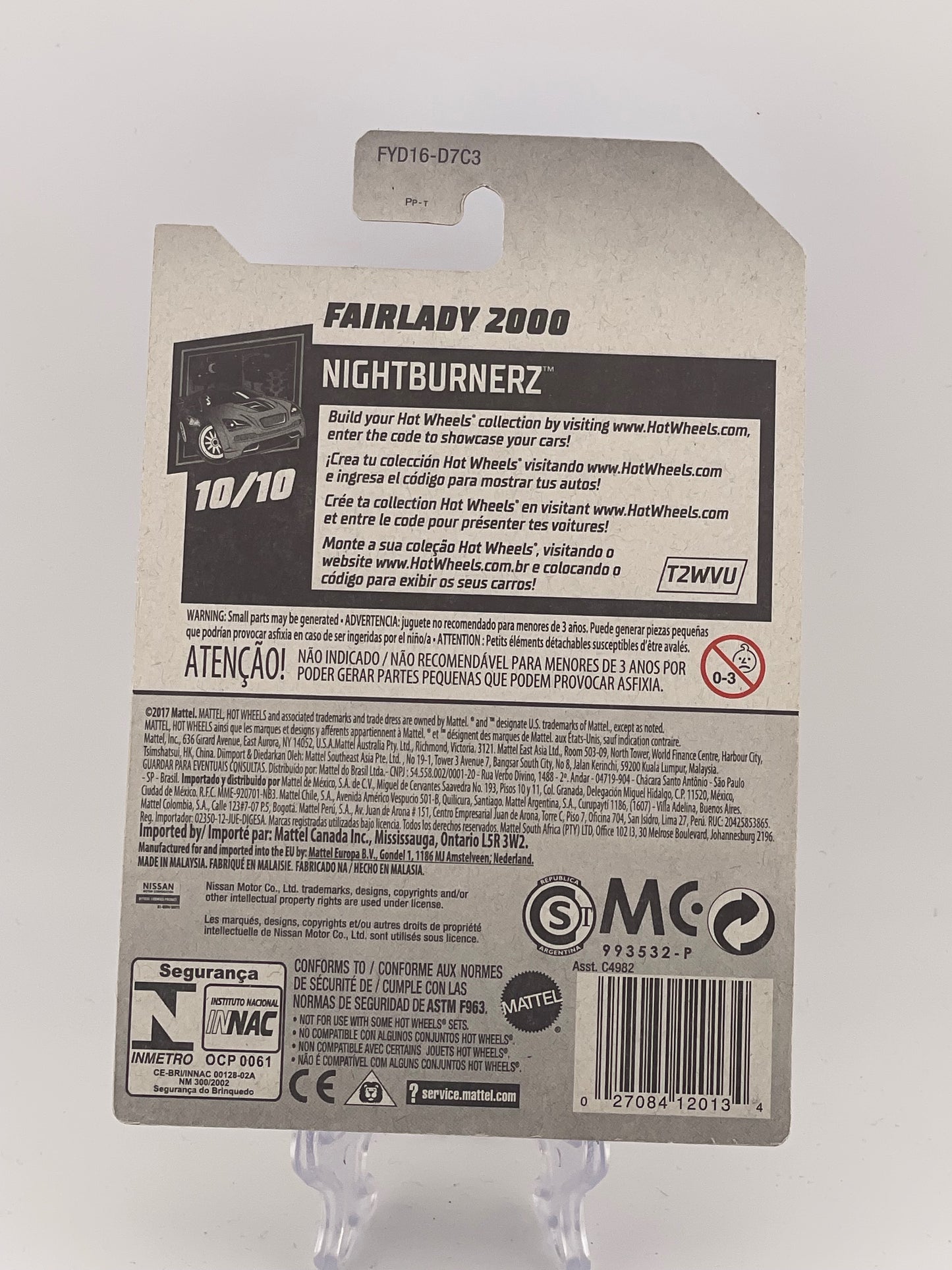 Hot Wheels Mainline Fairlady 2000 Nightburnerz 10/10