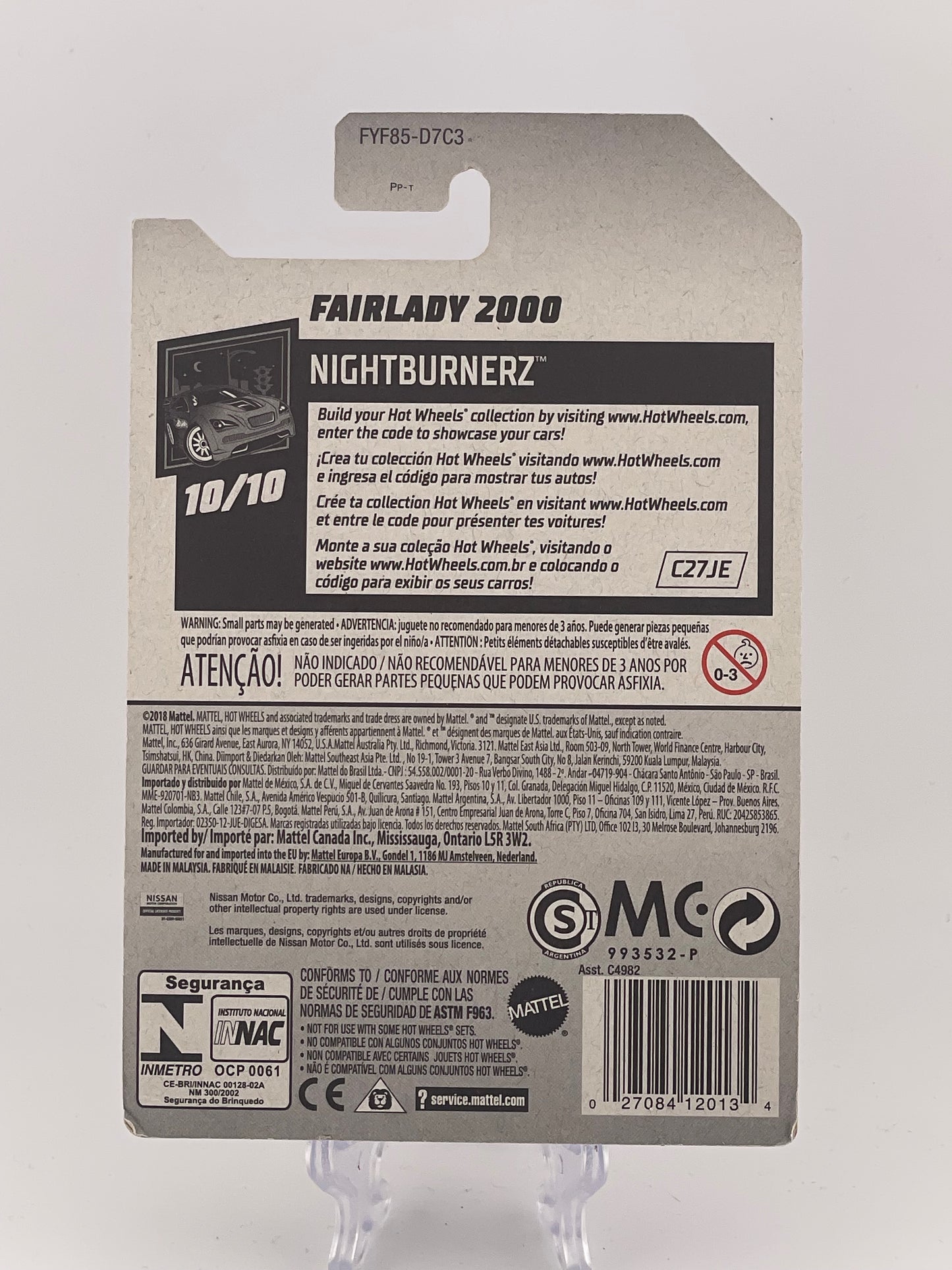 Hot Wheels Mainline Fairlady 2000 Nightburnerz 10/10