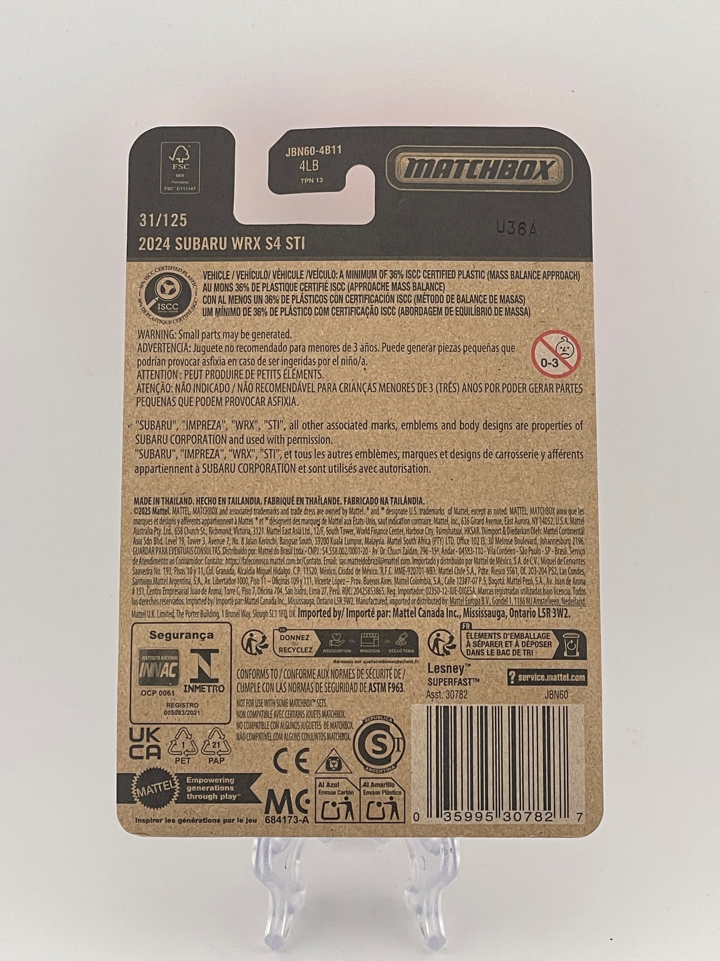 Matchbox 2024 Subaru WRX S4 STI 31/125
