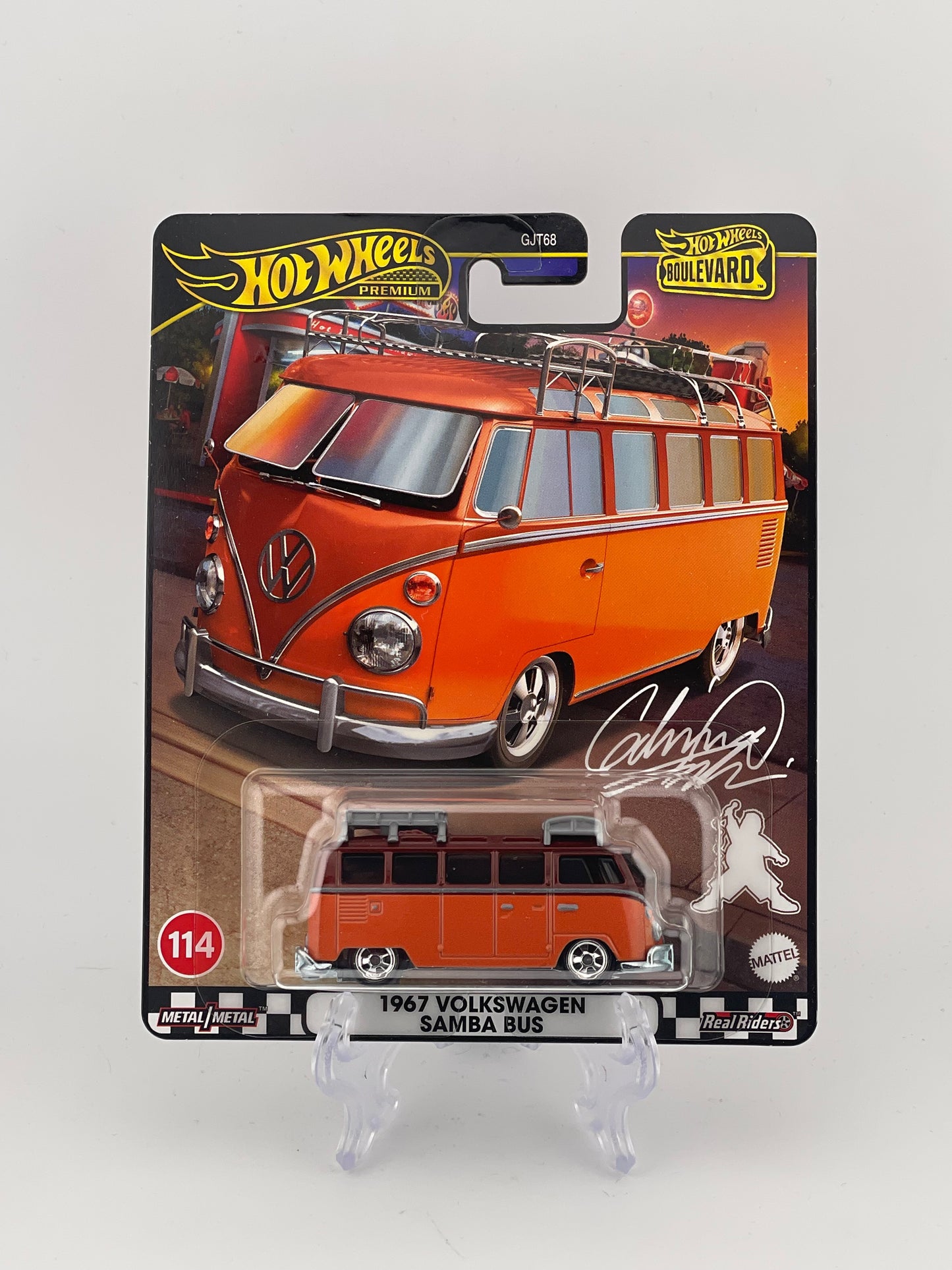 Hot Wheels Premium Boulevard #114 1967 Volkswagen Samba Bus *International Sticker*