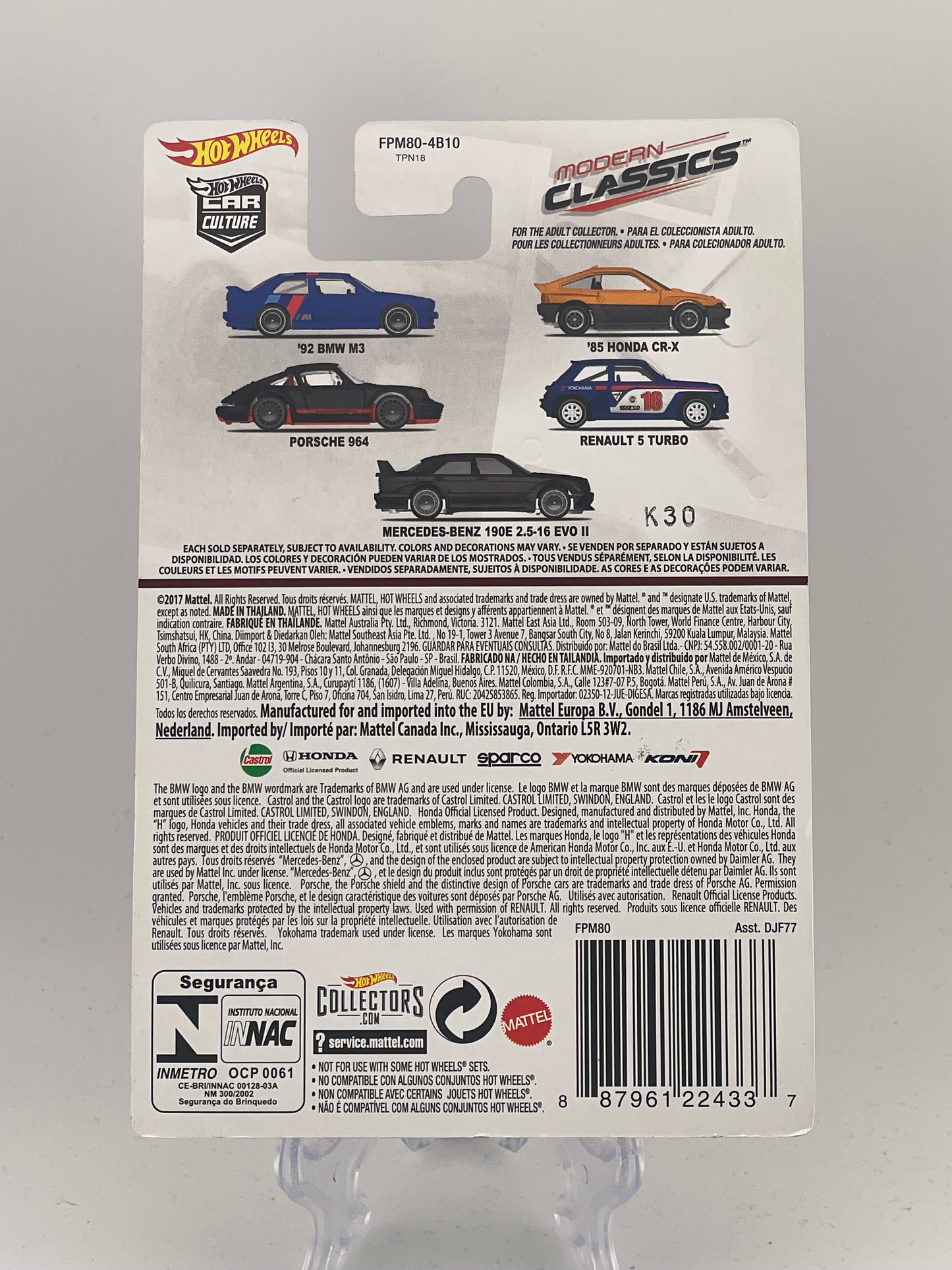 Hot Wheels Premium Car Culture Modern Classics 2/5 '85 Honda CR-X