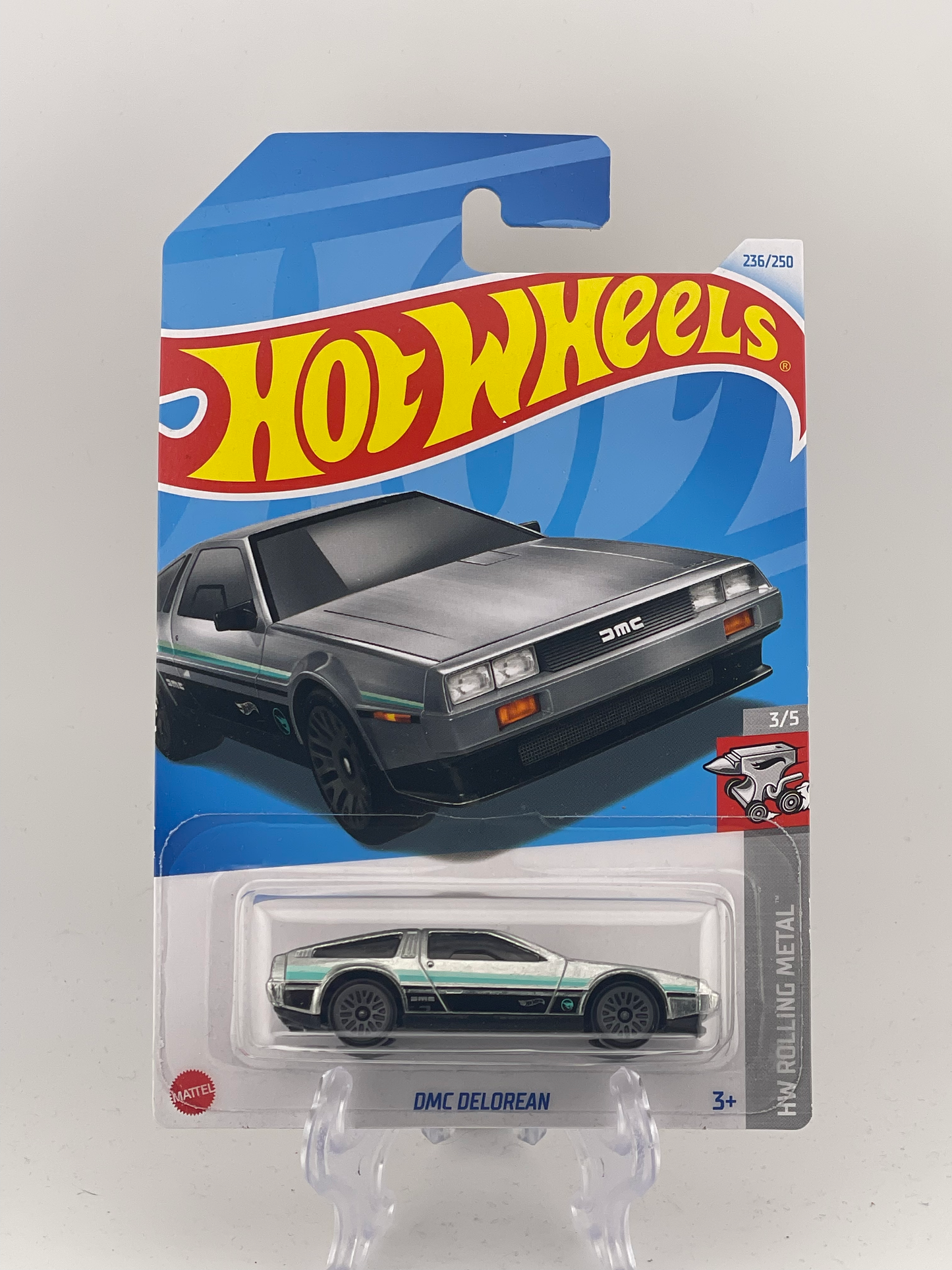 Hot Wheels Mainline Treasure Hunt *TH* DMC Delorean HW Rolling Metal 3/5