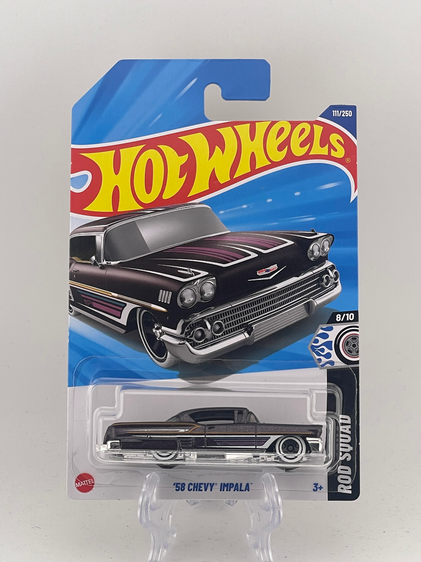 Hot Wheels Mainline '58 Chevy Impala Rod Squad 8/10