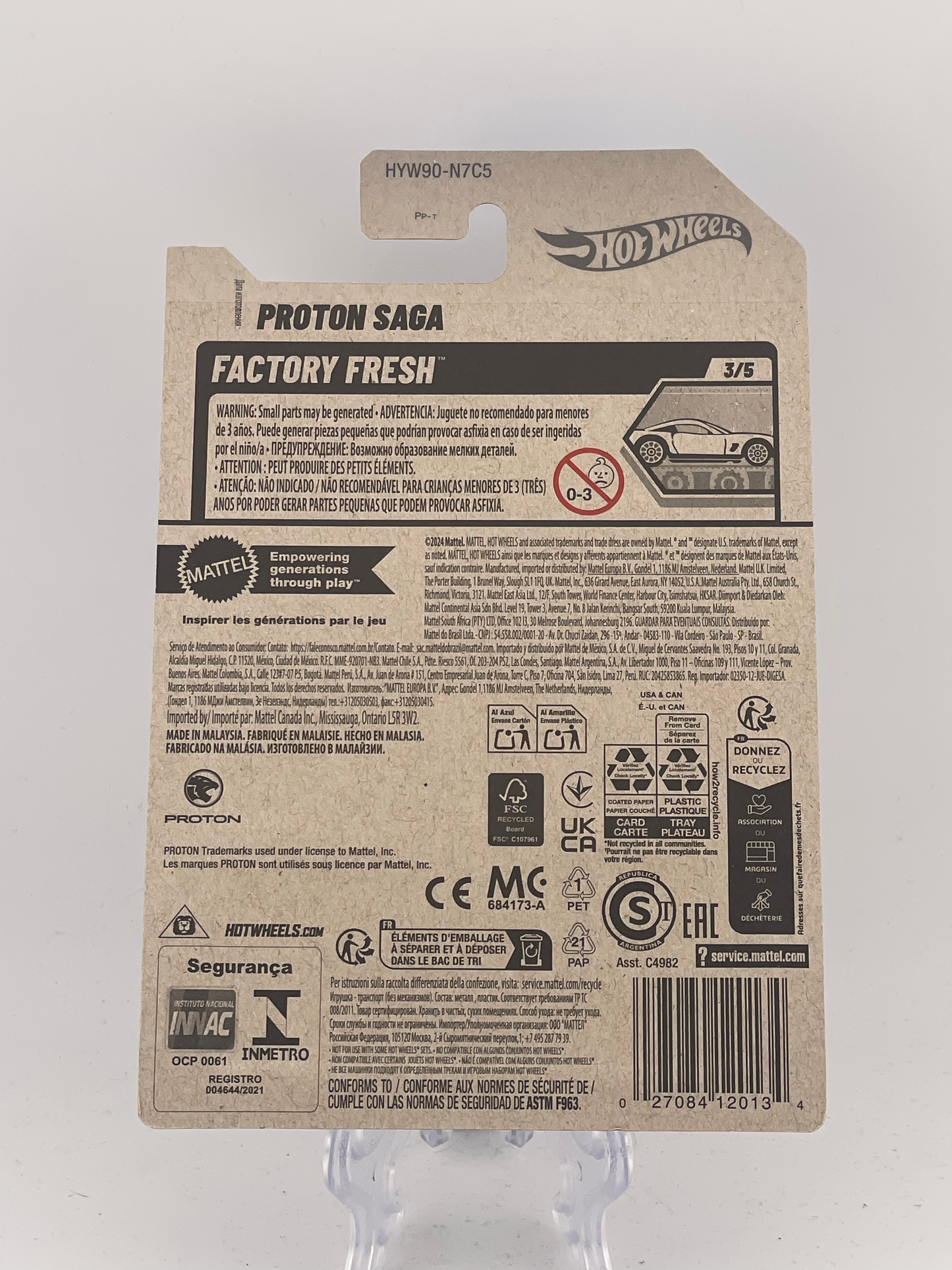Hot Wheels Mainline Proton Saga Factory Fresh 3/5