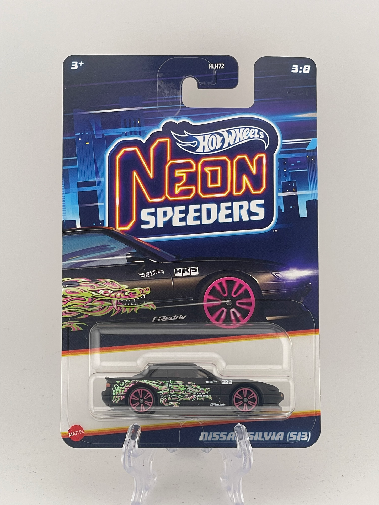 Hot Wheels Themed Assortment Neon Speeders 3/8 Nissan Silvia (S13)