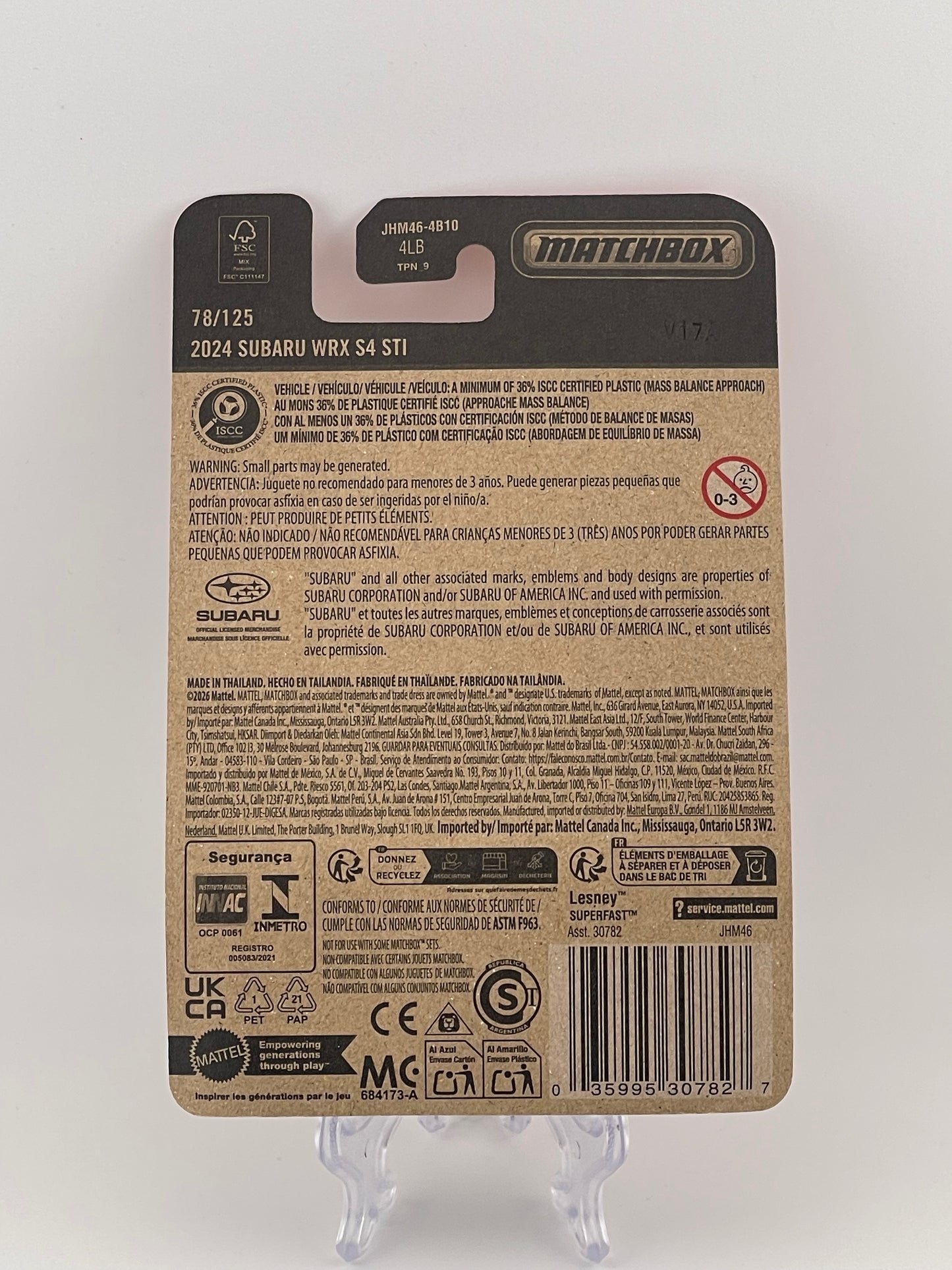 Matchbox 2024 Subaru WRX S4 STI 78/125