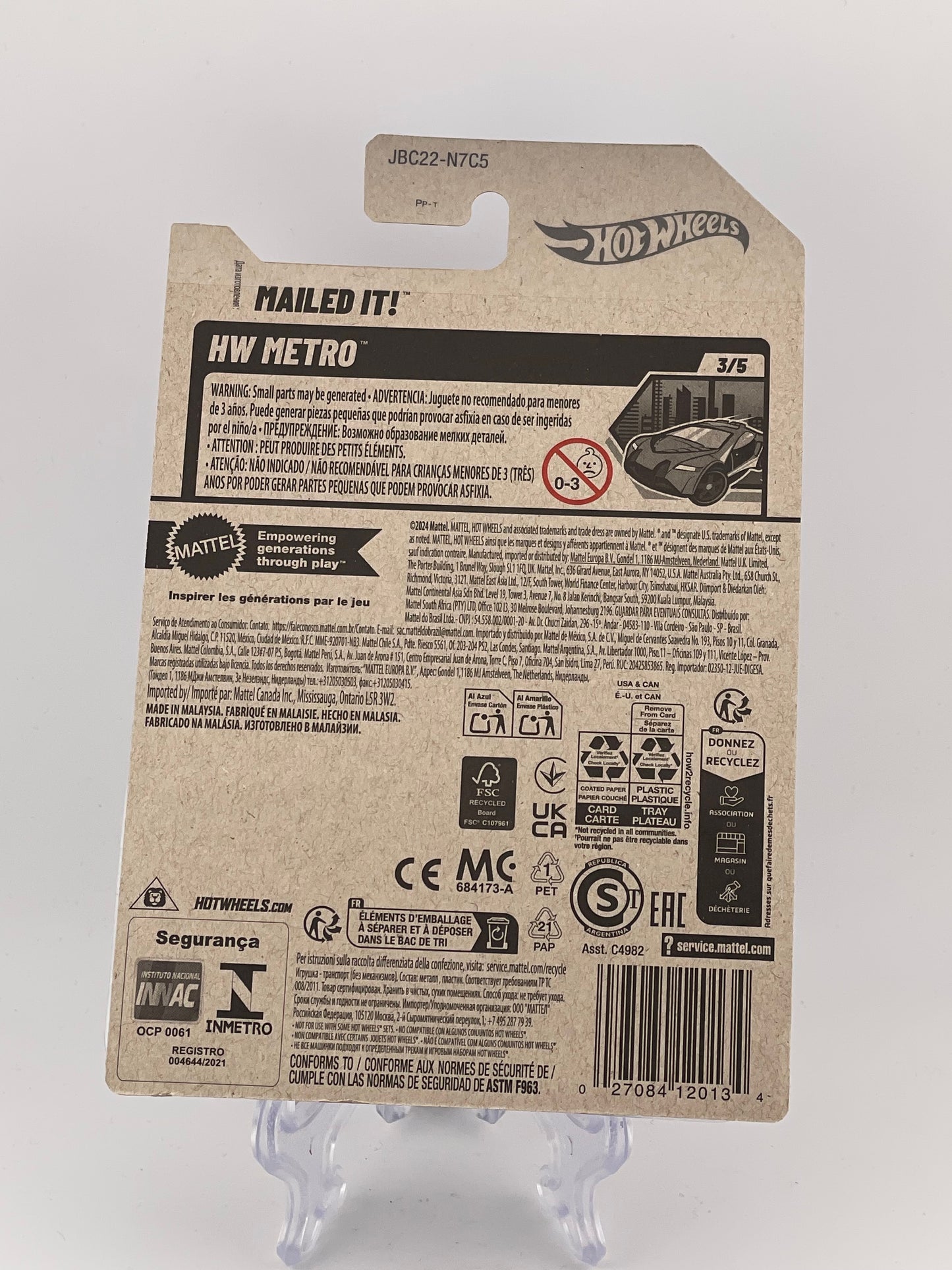 Hot Wheels Mainline Treasure Hunt *TH* Mailed It! HW Metro 3/5