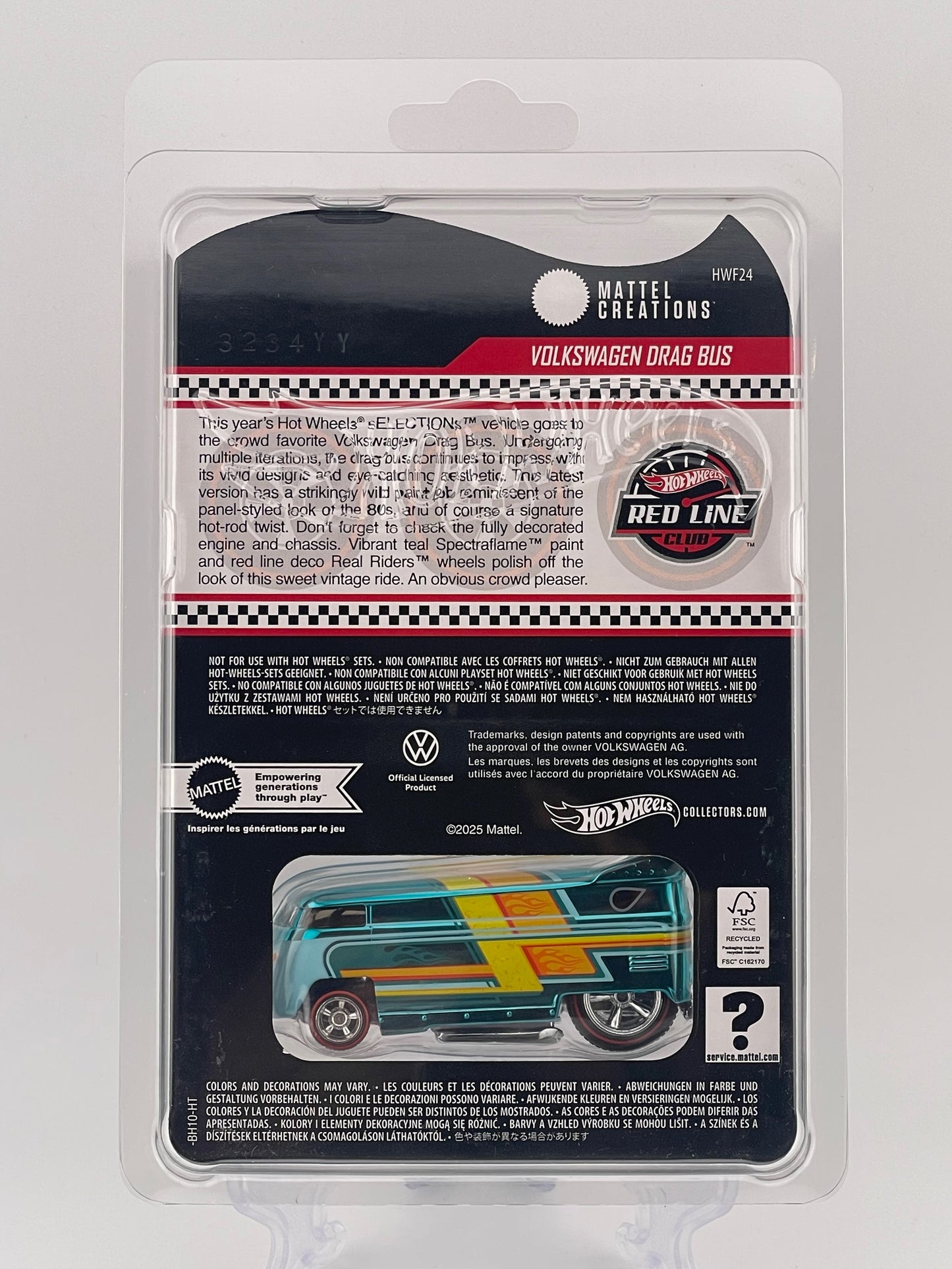 Hot Wheels RLC 2024 Selections Car Volkswagen Drag Bus