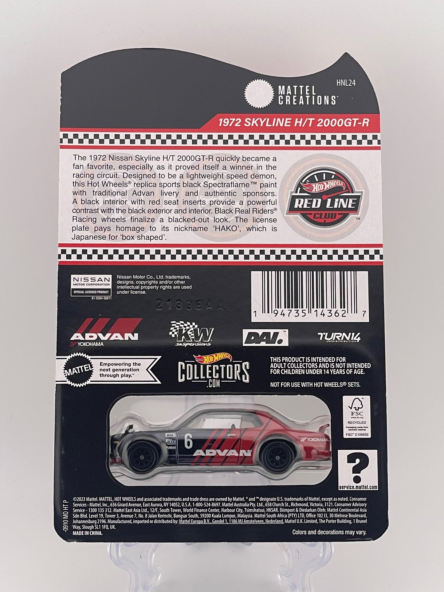 Hot Wheels RLC 1972 Skyline H/T 2000GT-R