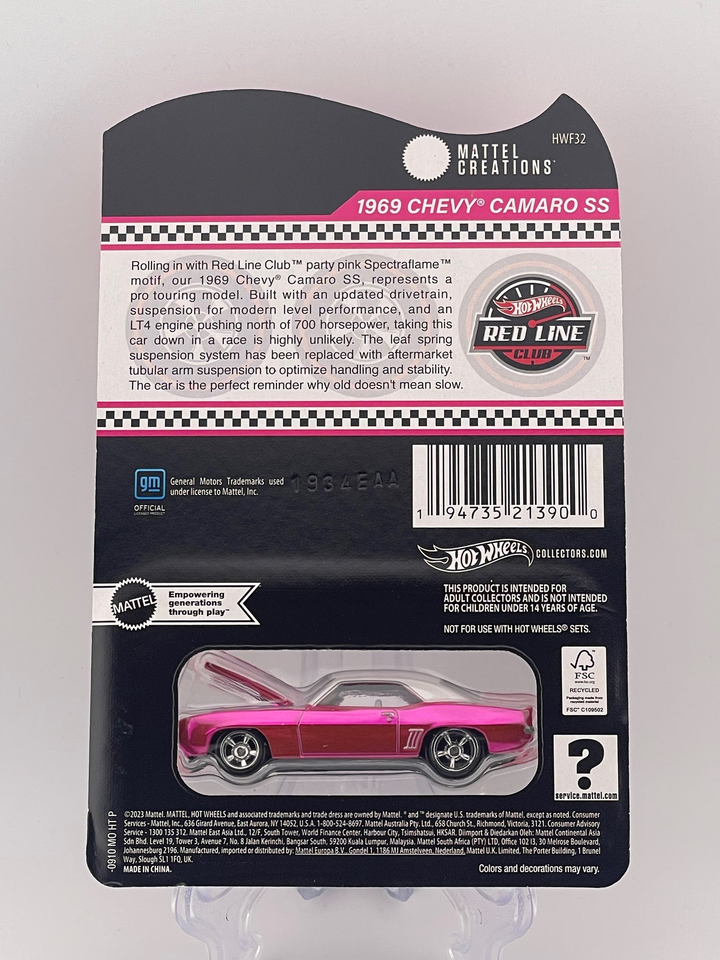 Hot Wheels RLC Club Exclusive 1969 Chevy Camaro SS