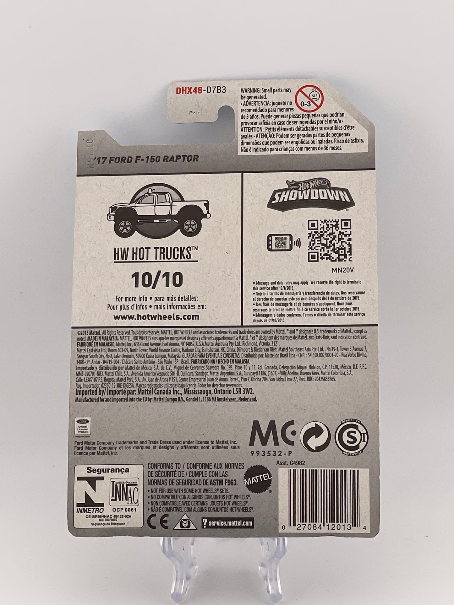 Hot Wheels Mainline "17 Ford F-150 Raptor HW Hot Trucks 10/10