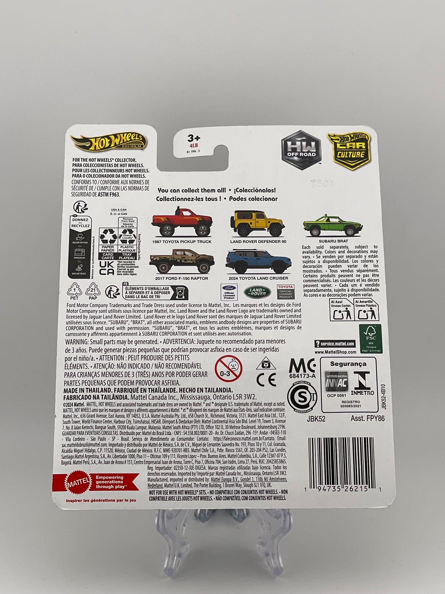 Hot Wheels Premium Car Culture HW Off Road 5/5 2024 Toyota Land Cruiser