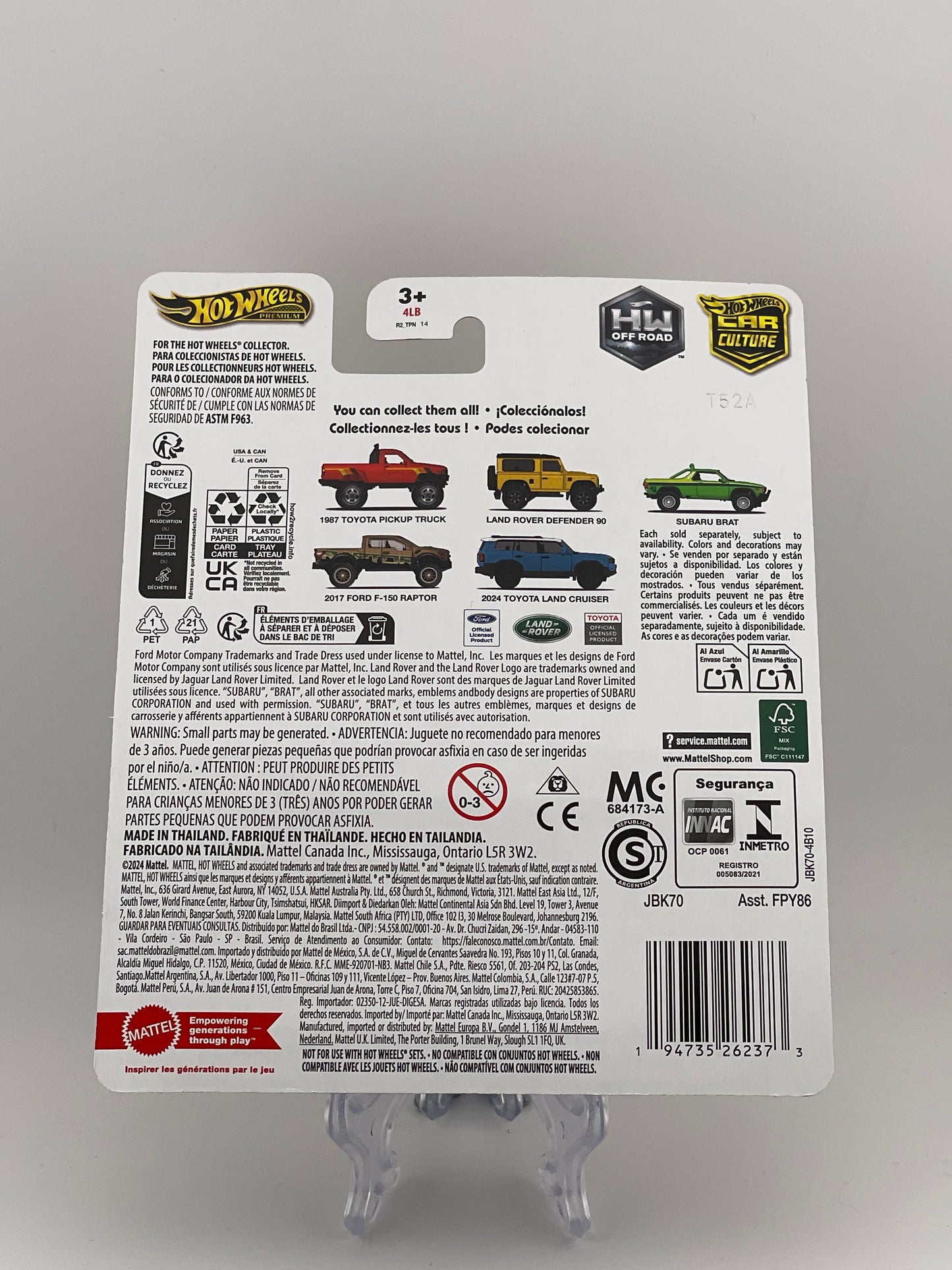 Hot Wheels Premium Car Culture HW Off Road 4/5 2017 Ford F-150 Raptor