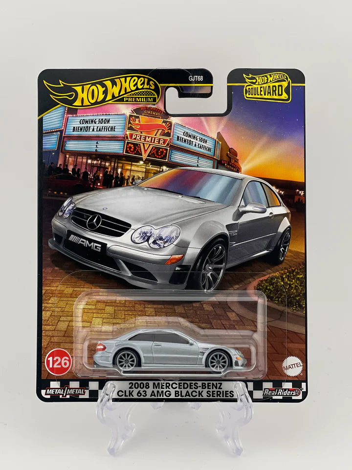 Hot Wheels Premium Boulevard #126 2008 Mercedes-Benz CLK 63 AMG Black Series