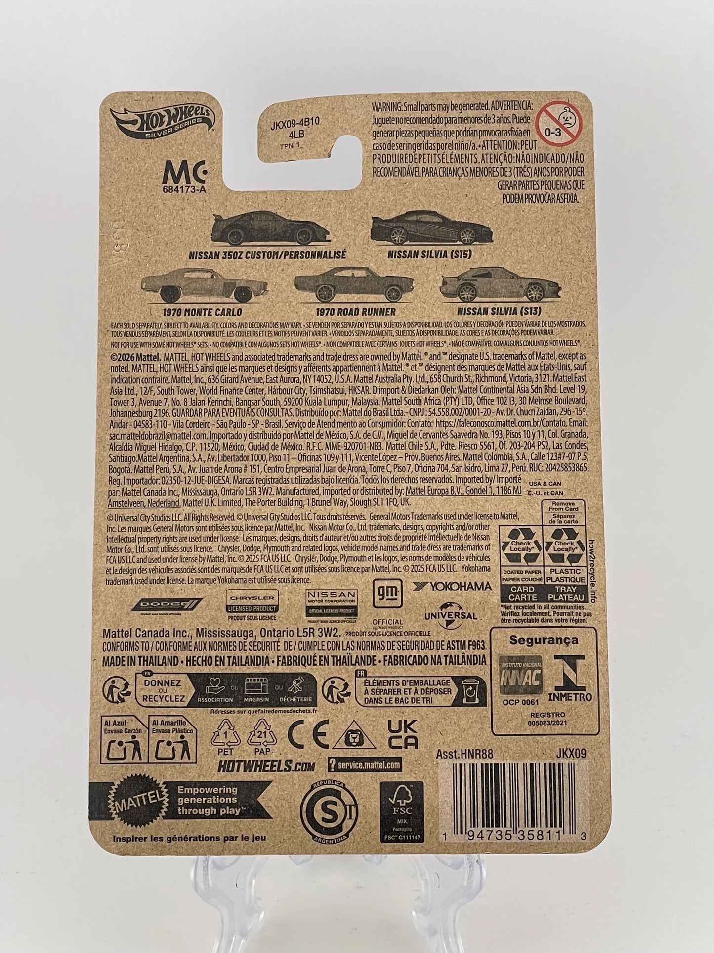 Hot Wheels Silver Series Fast & Furious Tokyo Drift 5/5 Nissan Silvia (S13)