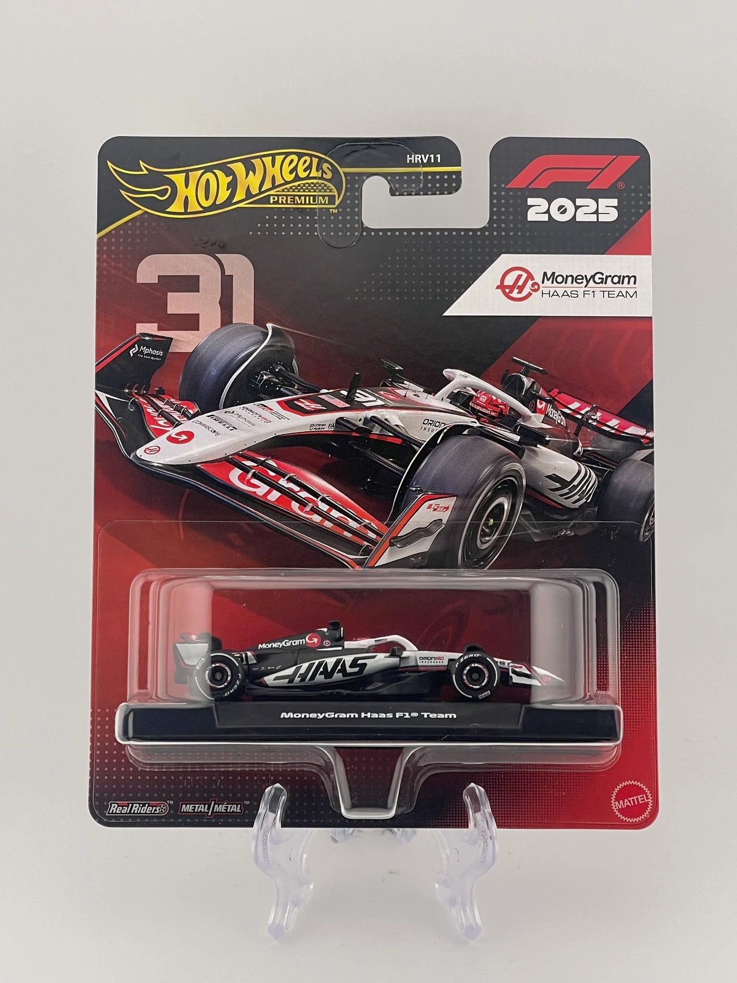 Hot Wheels Premium Formula 1 2025 MoneyGram Haas F1 Team (#31)