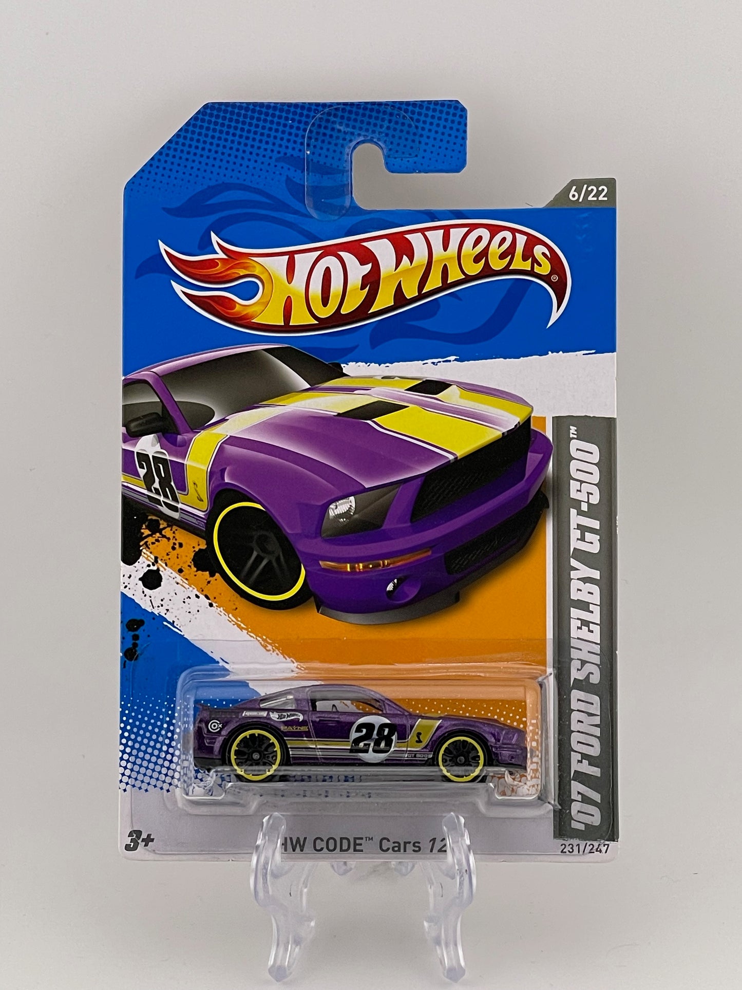 Hot Wheels Mainline '07 Ford Shelby GT-500 HW Code Cars 12 6/22