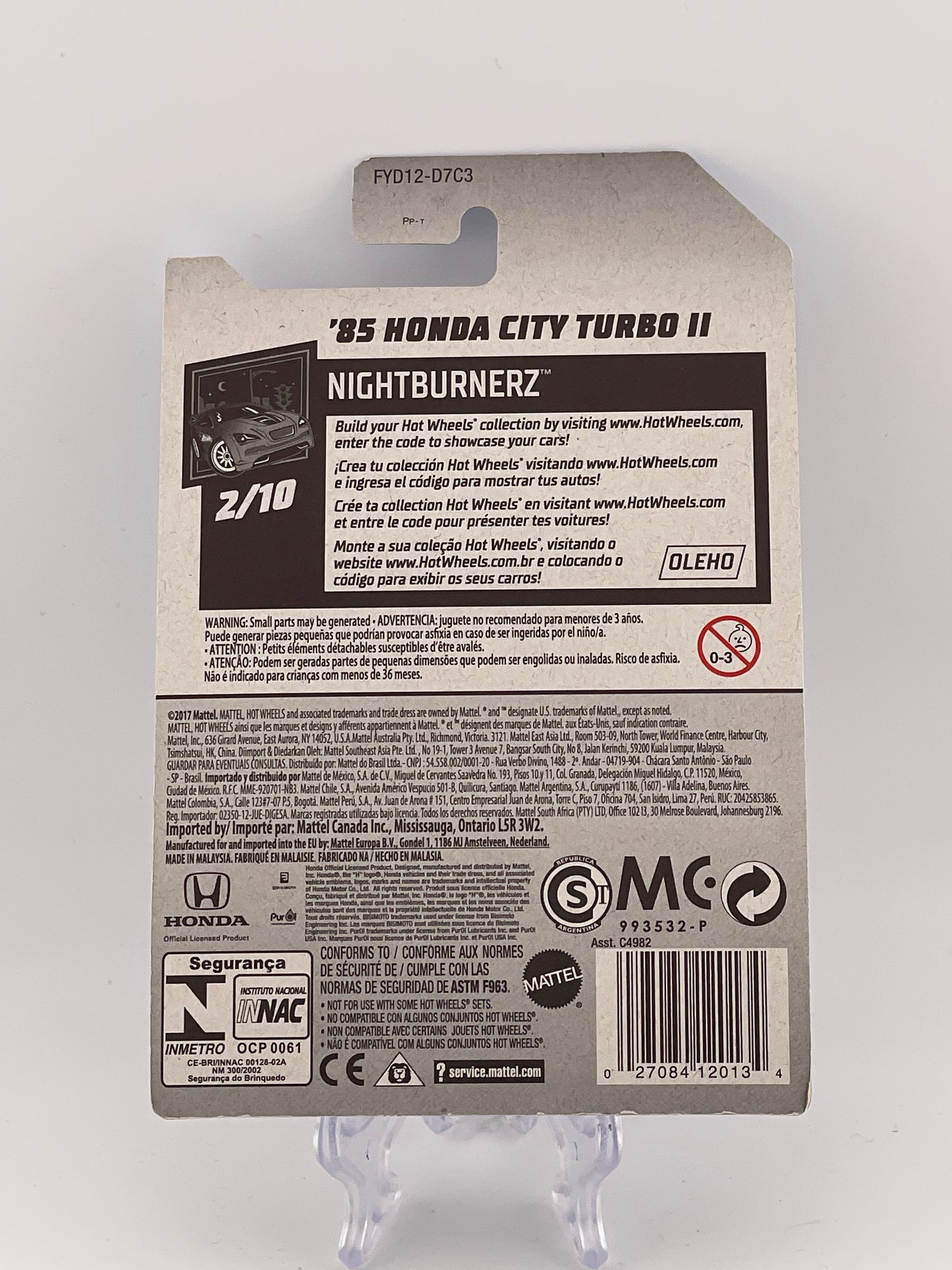 Hot Wheels Mainline '85 Honda City Turbo II NightBurnerz 2/10