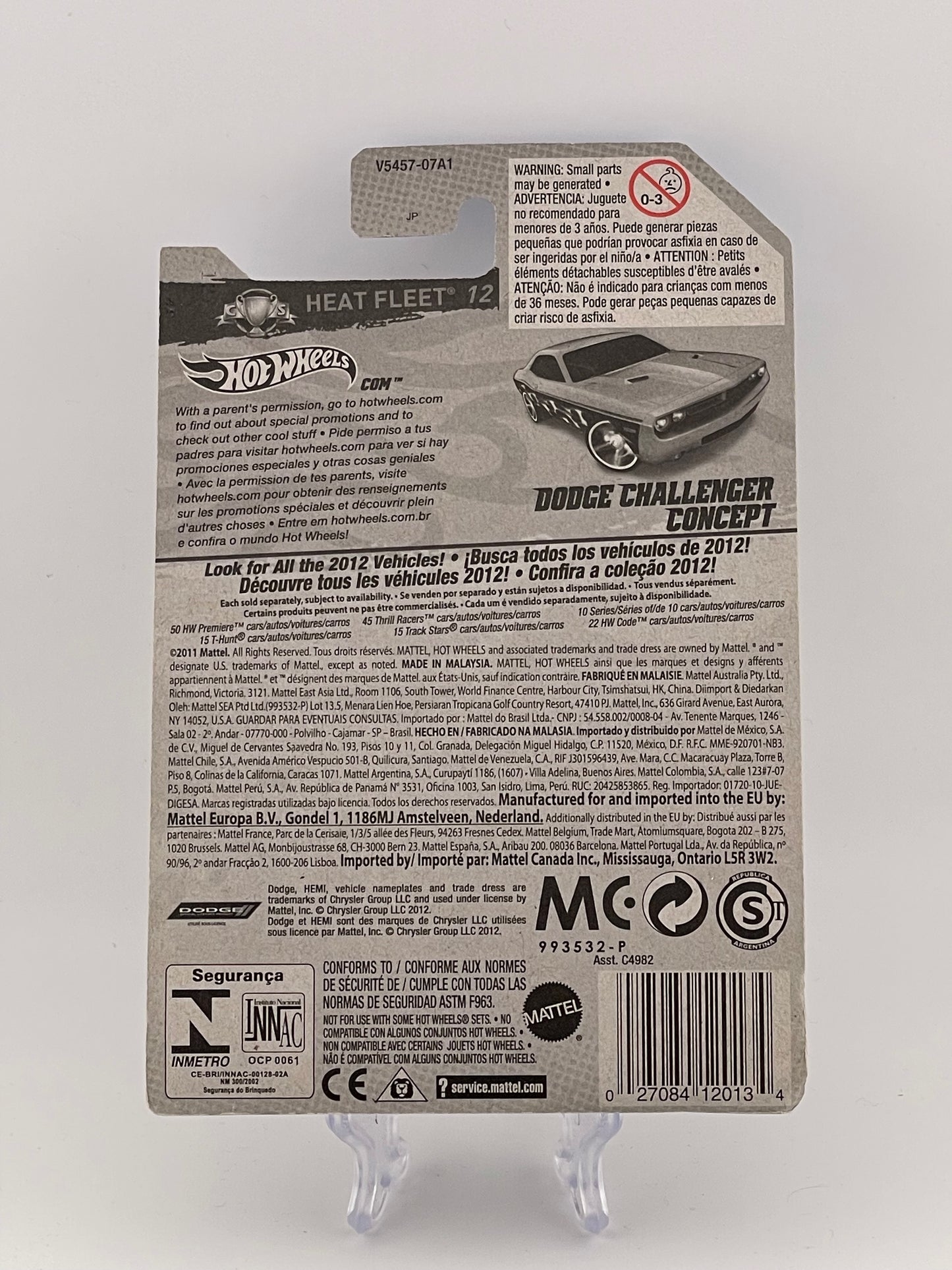 Hot Wheels Mainline Dodge Challenger Concept Heat Fleet 12 3/10