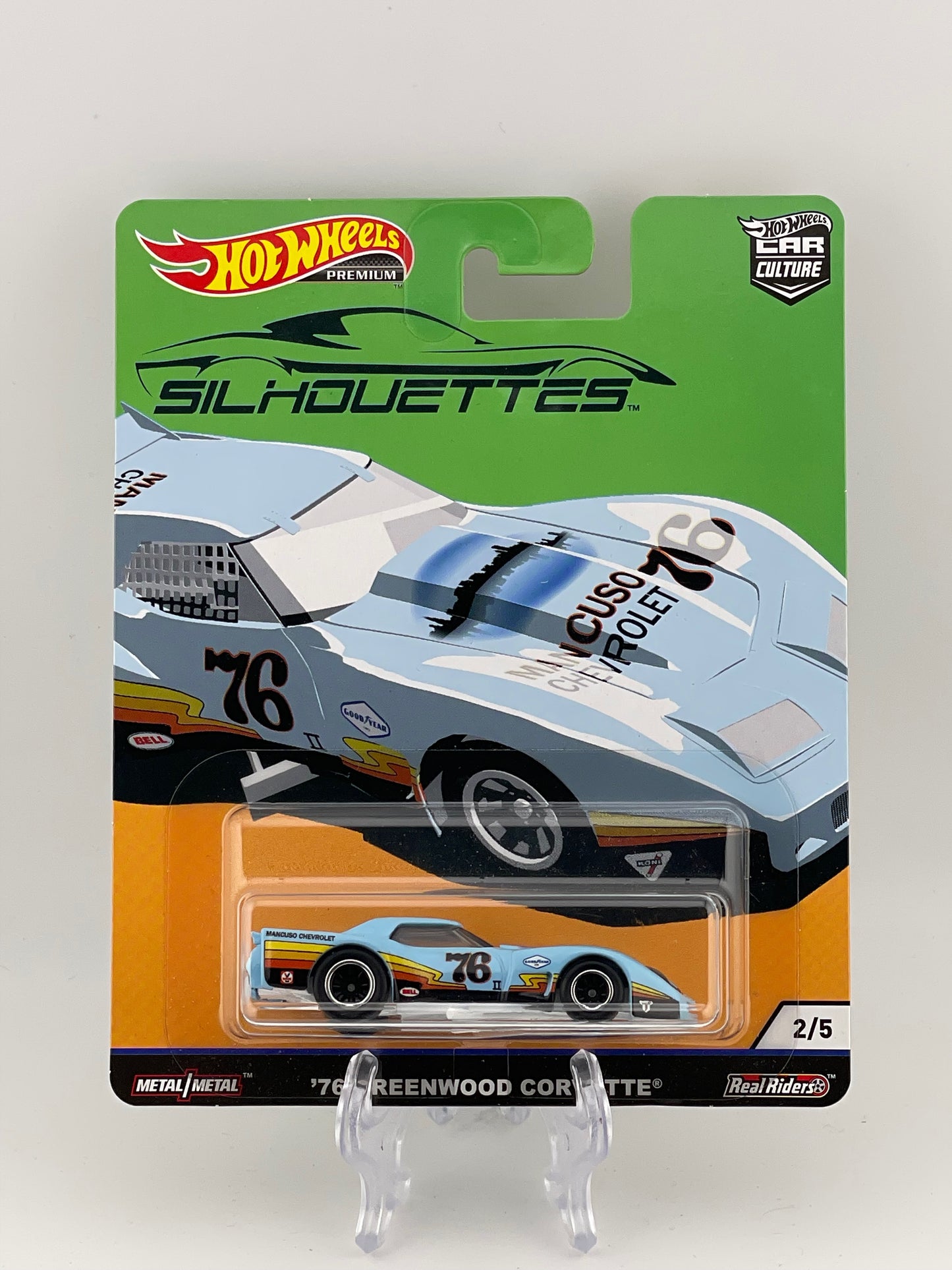 Hot Wheels Premium Car Culture Silhouettes 2/5 '76 Greenwood Corvette