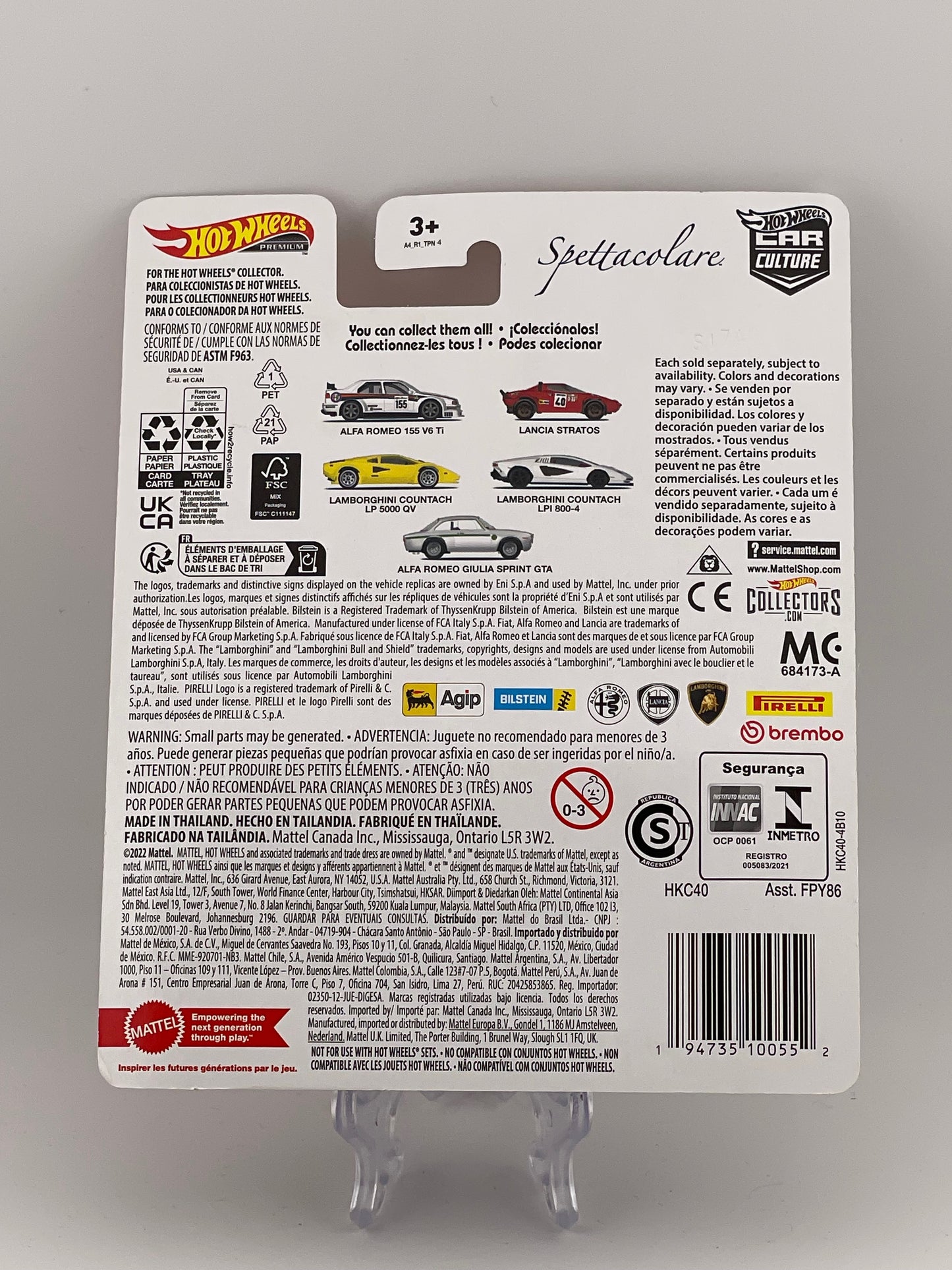 Hot Wheels Premium Car Culture Spettacolare 4/5 Lamborghini Countach LPI 800-4