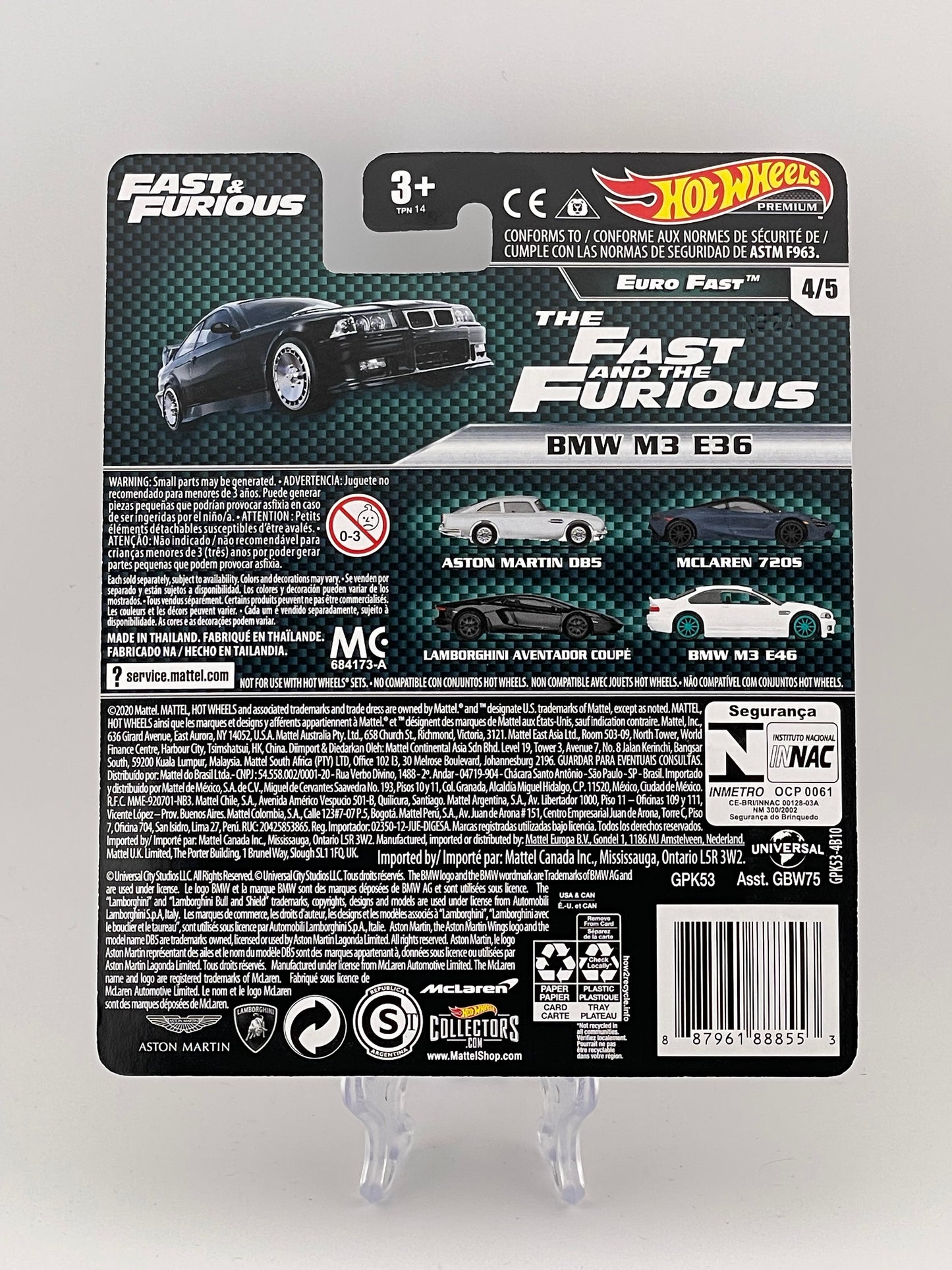 Hot Wheels Premium Fast & Furious Euro Fast 4/5 BMW M3 E36