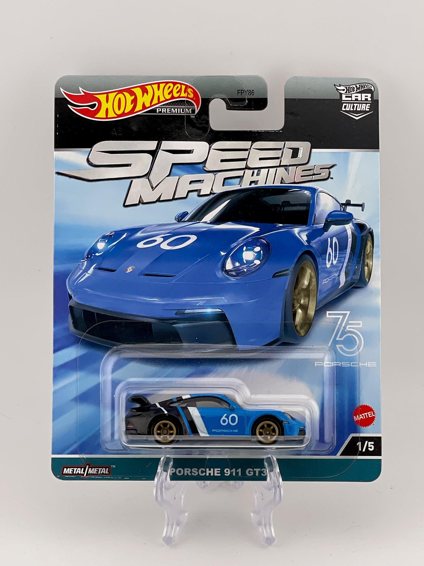 Hot Wheels Premium Car Culture Speed Machines 1/5 Porsche 911 GT3