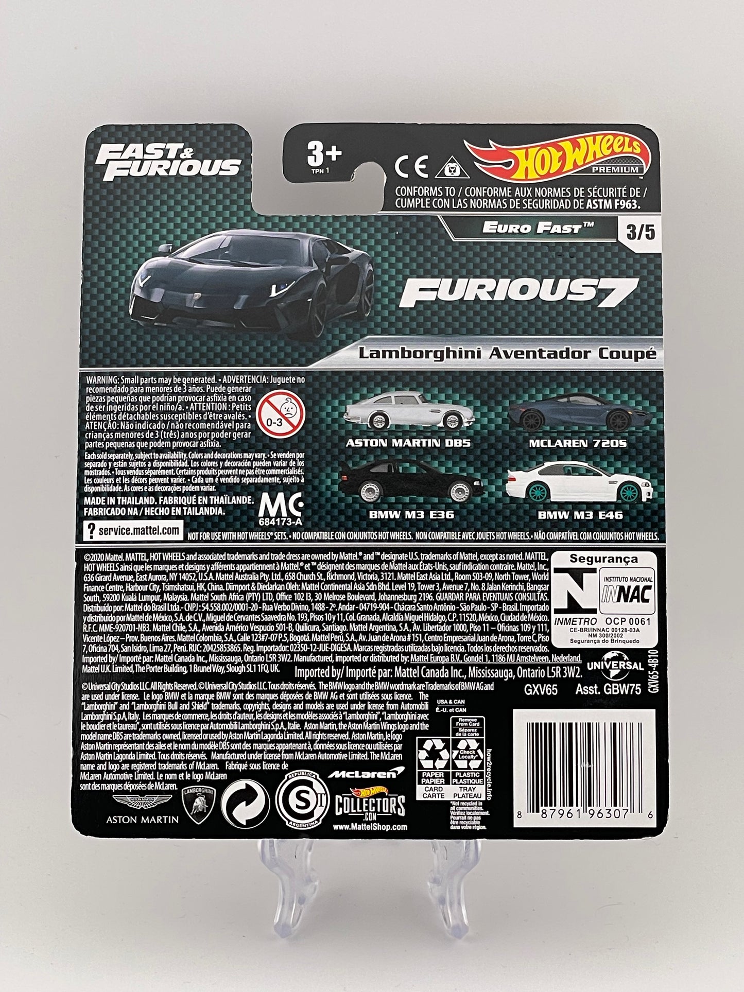 Hot Wheels Premium Fast & Furious Euro Fast 3/5 Lamborghini Aventador Coupe