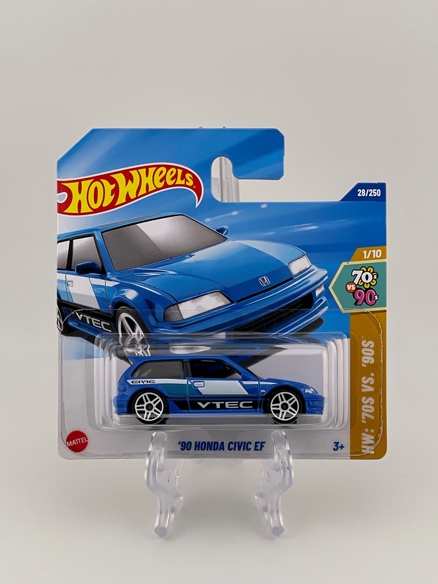 Hot Wheels Mainline '90 Honda Civic EF HW: '70s VS. '90s 1/10 *Short Card*