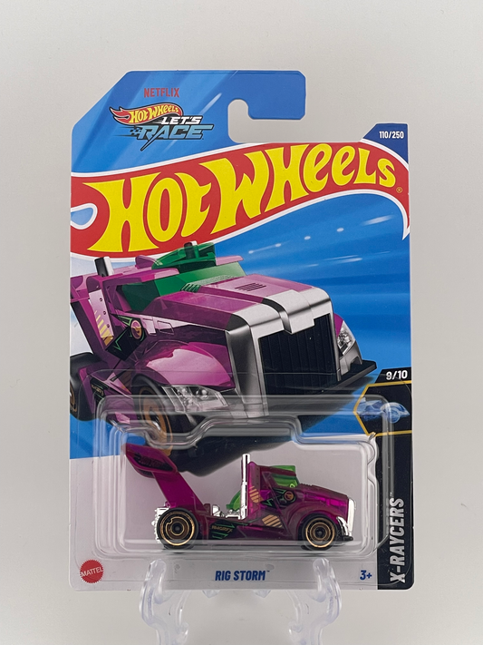Hot Wheels Mainline Treasure Hunt *TH* Rig Storm X-Racers 9/10
