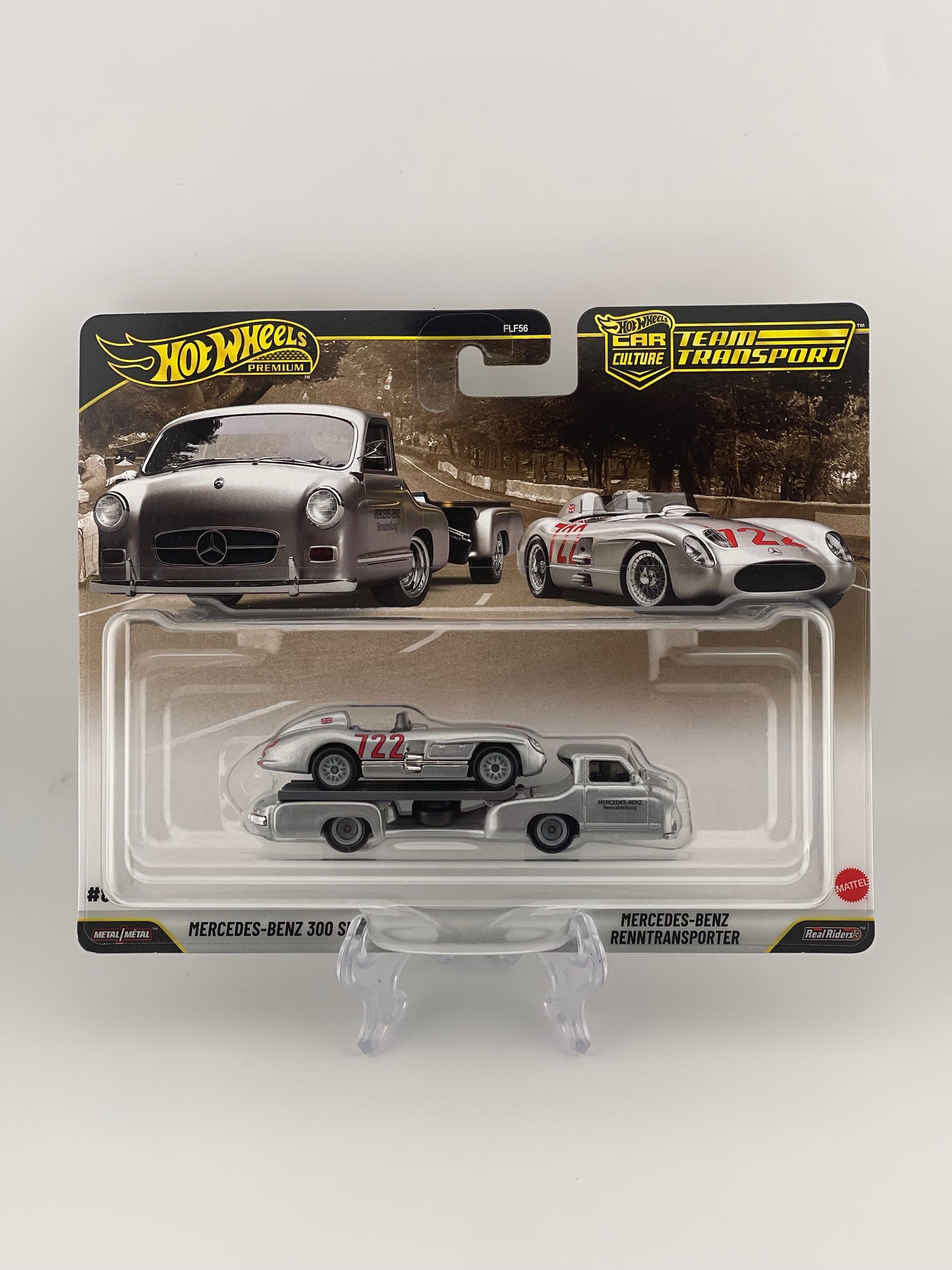 Hot Wheels Premium Car Culture Team Transport #89 Mercedes-Benz 300 SLR + Mercedes-Benz Renntransporter