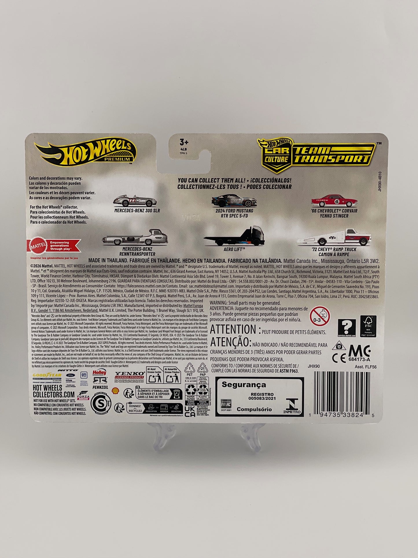 Hot Wheels Premium Car Culture Team Transport #89 Mercedes-Benz 300 SLR + Mercedes-Benz Renntransporter