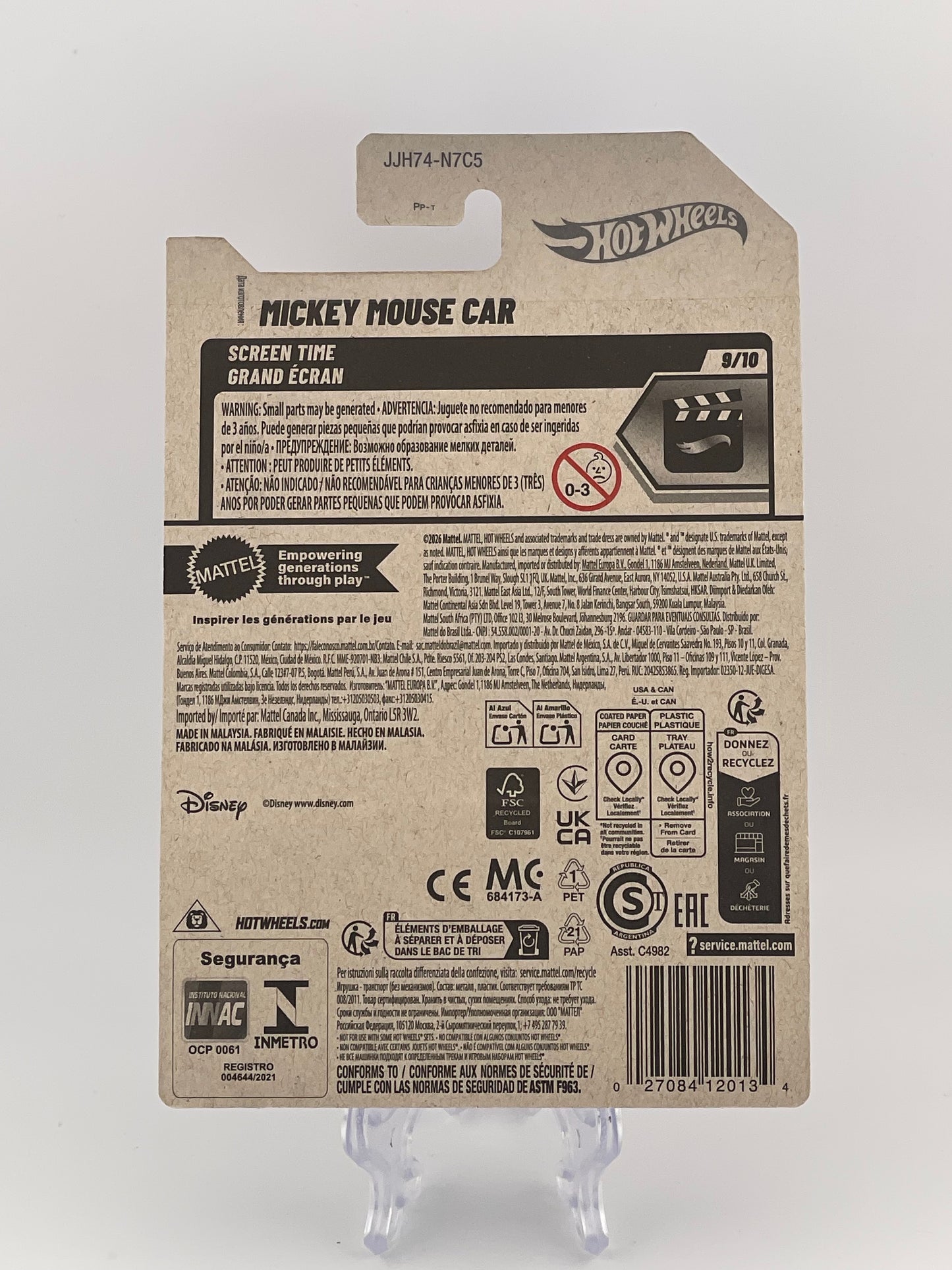 Hot Wheels Mainline Mickey Mouse Car HW Screen Time 9/10