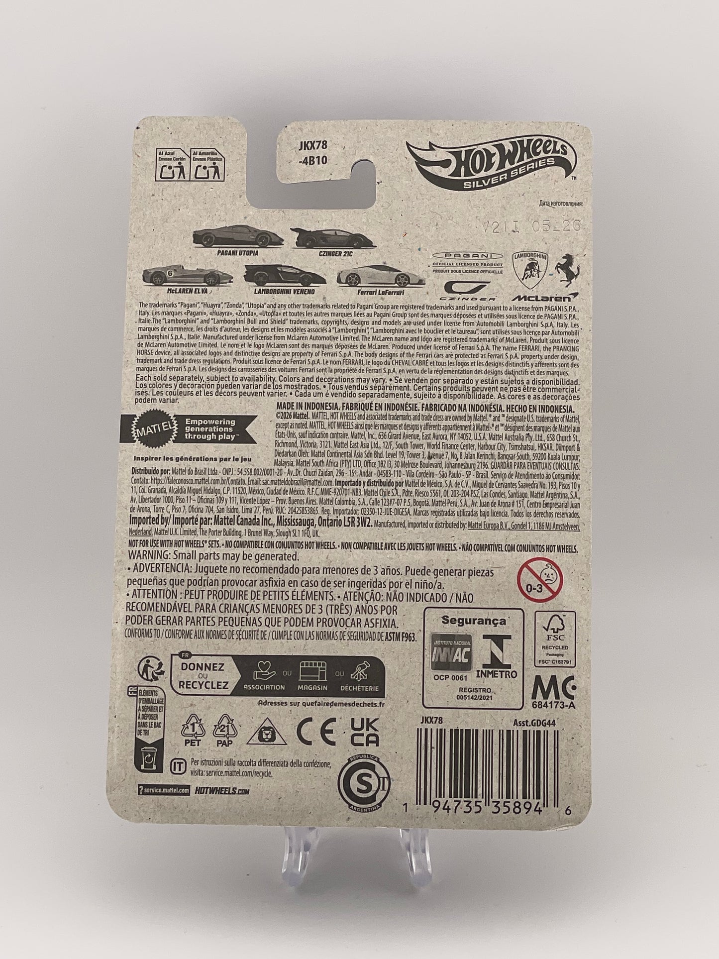 Hot Wheels Silver Series Exotics 3/5 McLaren Elva