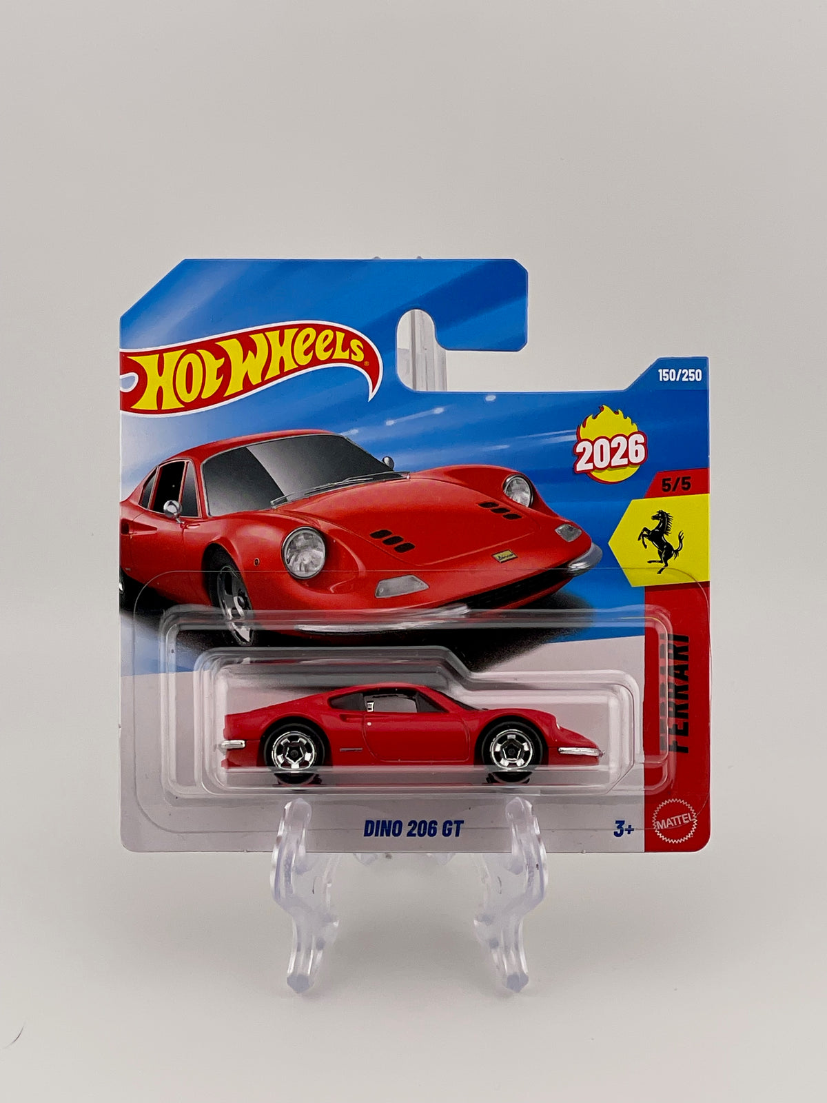 Hot Wheels Mainline Dino 206 GT Ferrari 5/5 *Short Card*