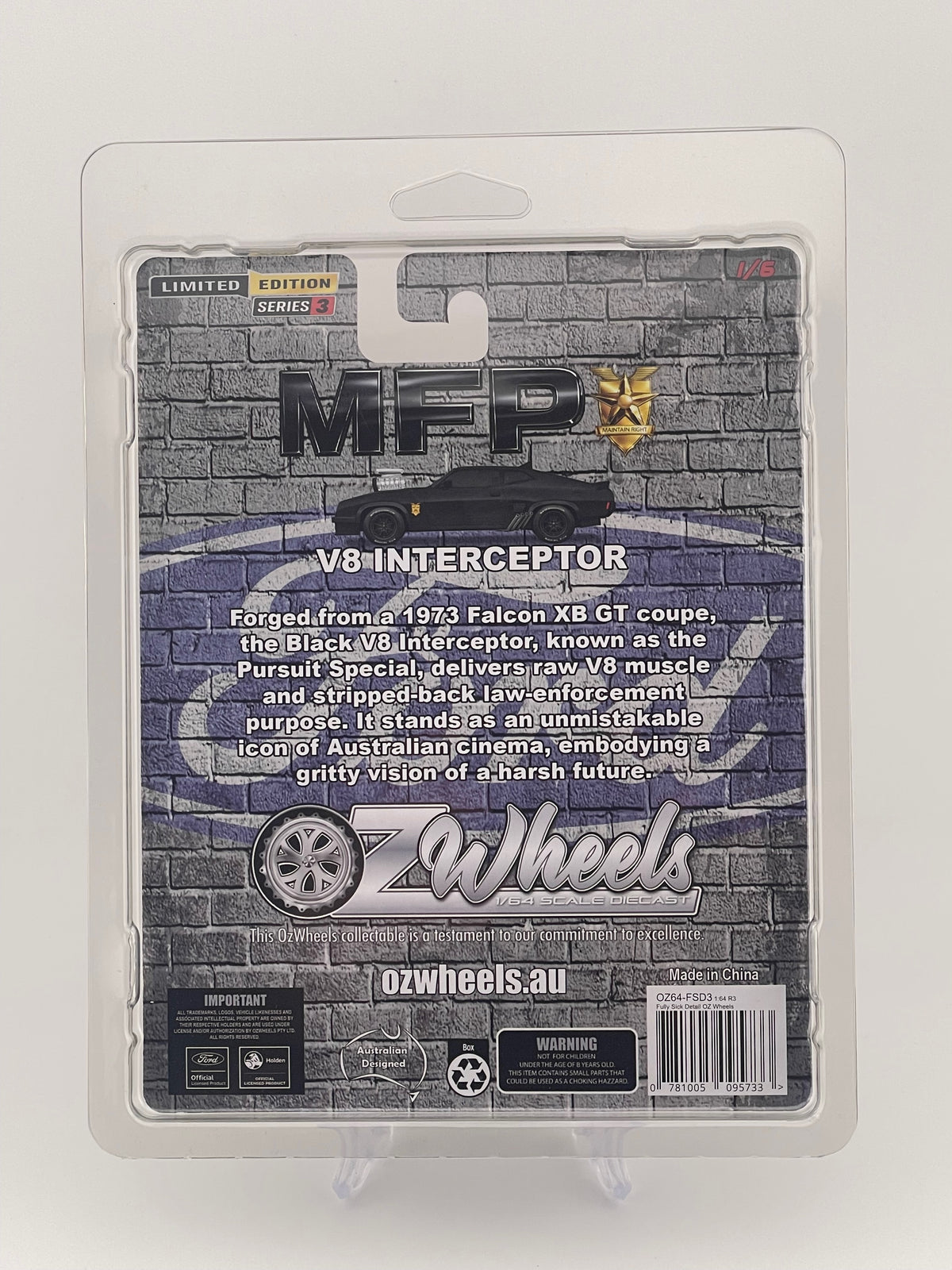 Oz Wheels Fully Sick Detail MFP Limited Edition Series 3 1/6 V8 Interceptor