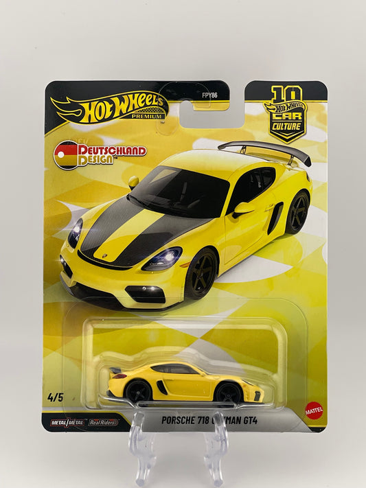 Hot Wheels Premium Car Culture Deutschland Design 4/5 Porsche 718 Cayman GT4