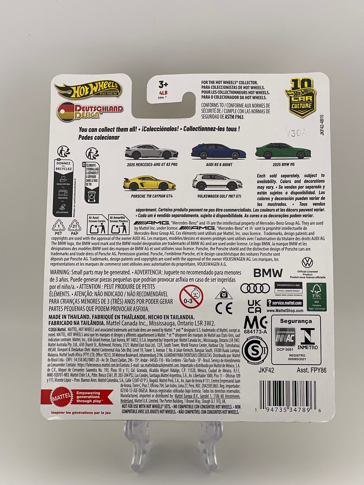 Hot Wheels Premium Car Culture Deutschland Design 4/5 Porsche 718 Cayman GT4