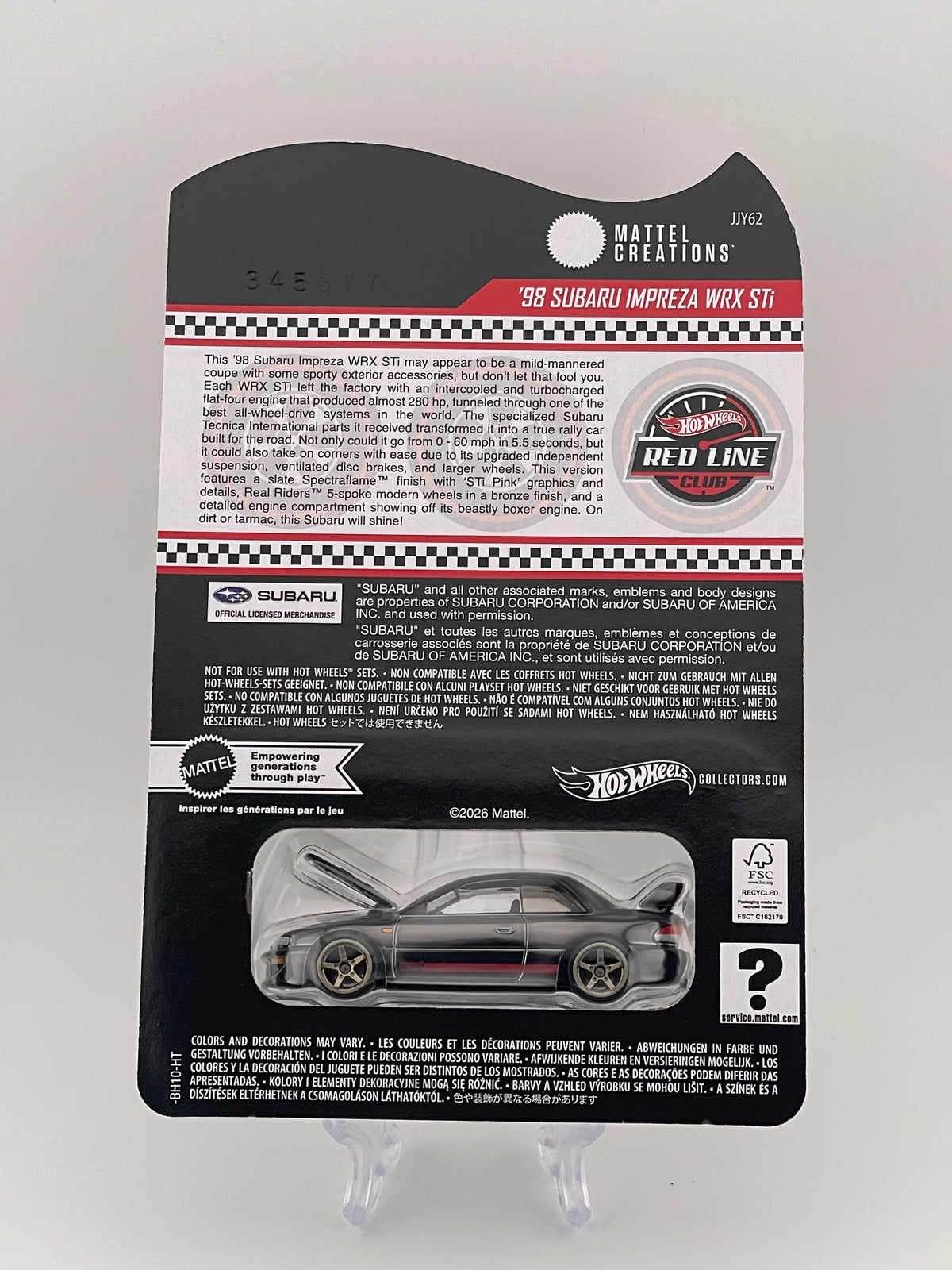 Hot Wheels RLC Exclusive 1998 Subaru 22B-STi