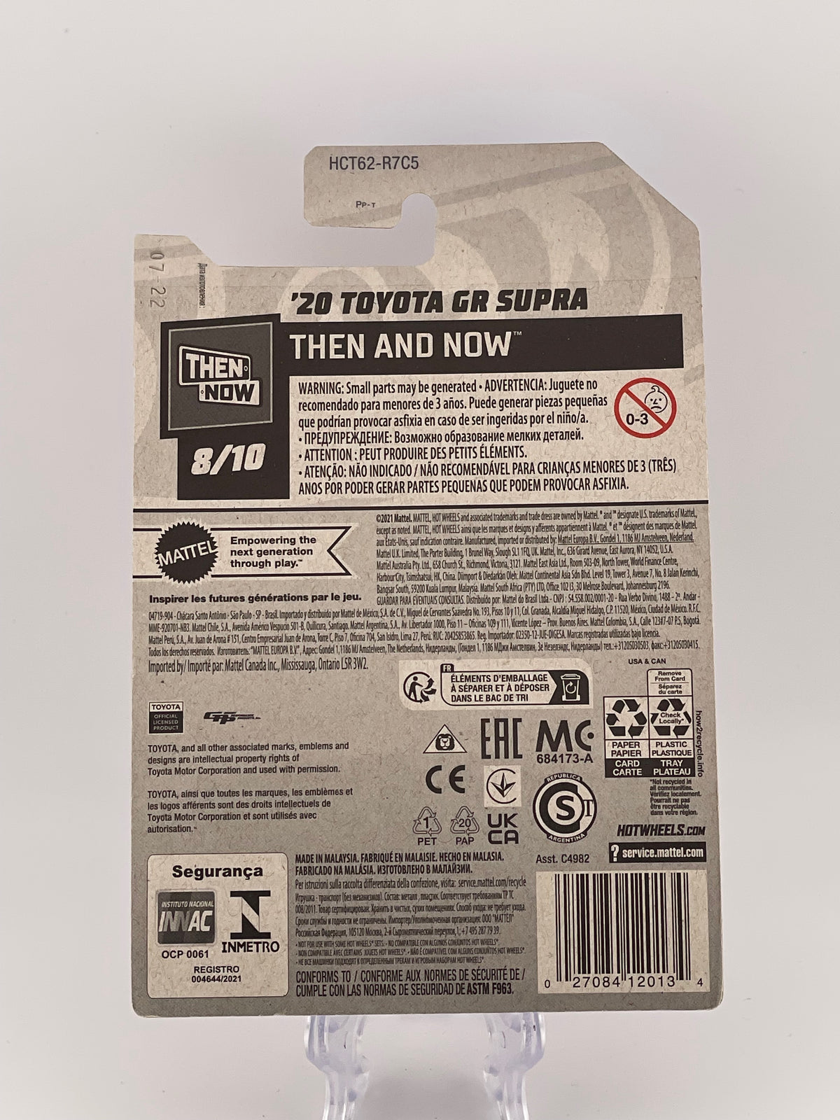 Hot Wheels Mainline '20 Toyota GR Supra Then And Now 8/10 *Check Description*