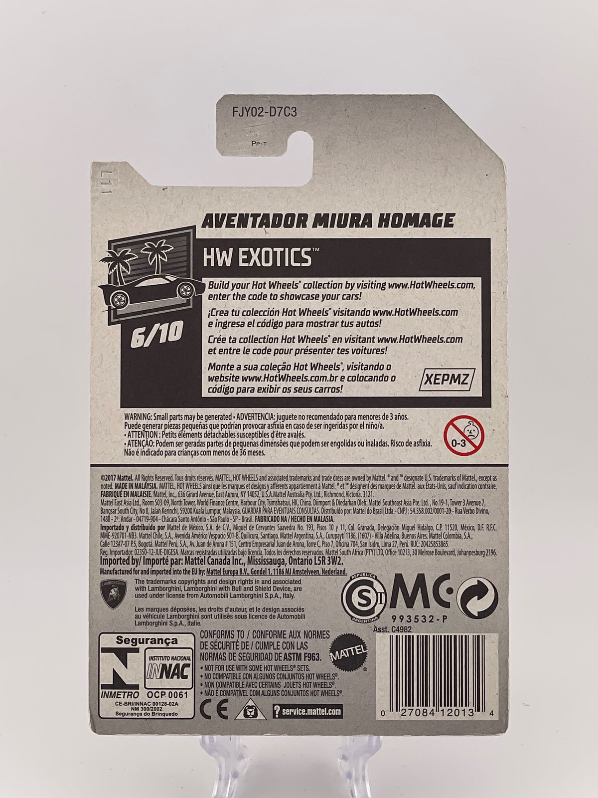 Hot Wheels Mainline Aventador Miura Homage HW Exotics 6/10