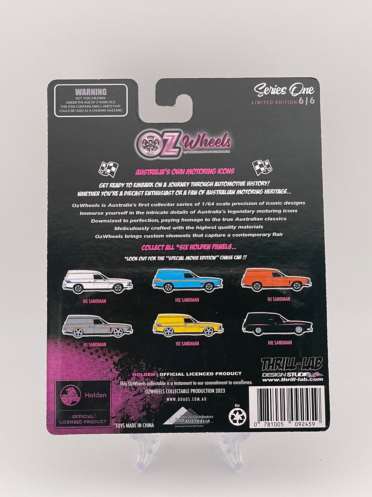 Oz Wheels Series 1 Limited Edition Holden Panels 6/6 Holden HQ Sandman