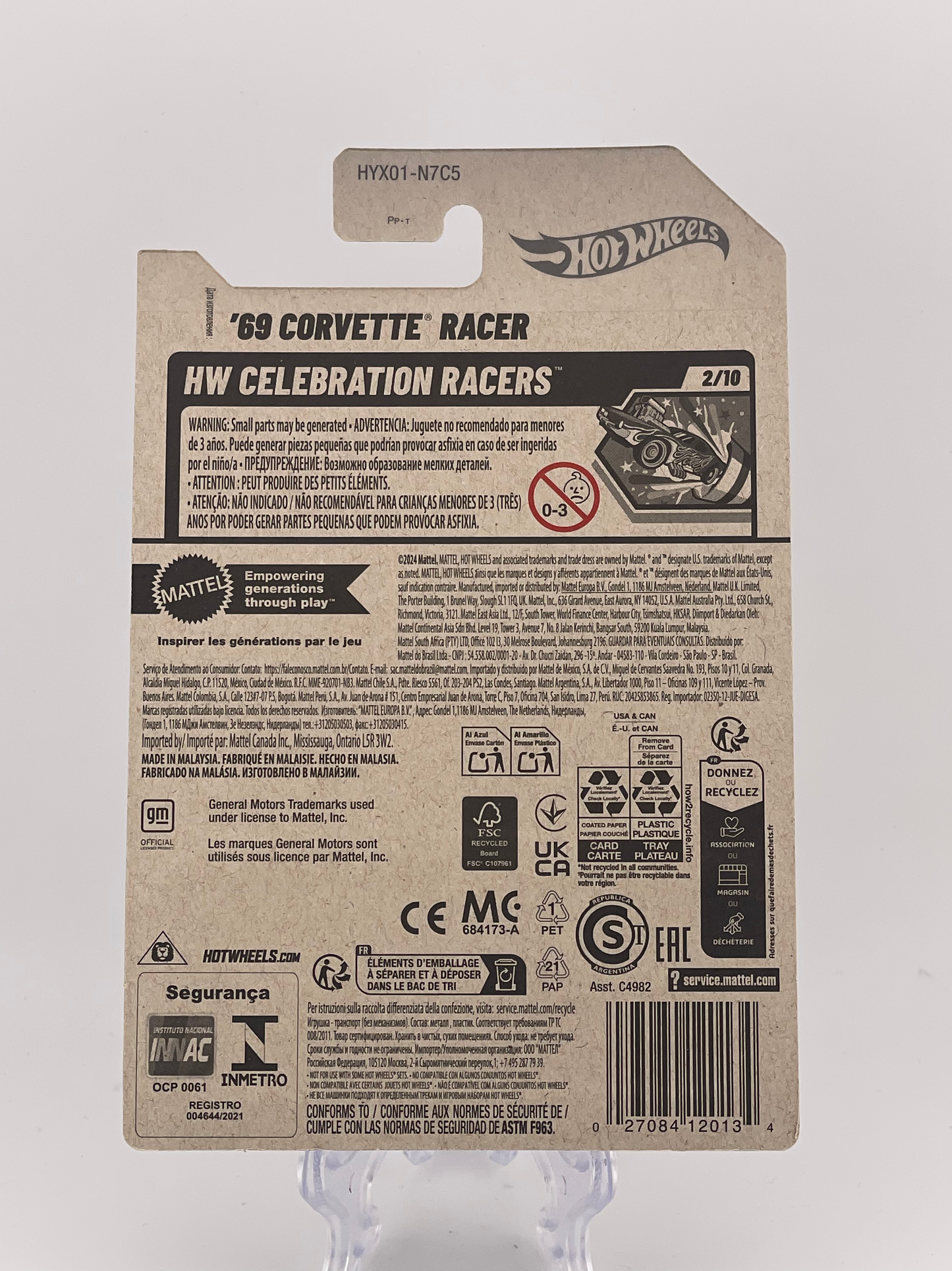 Hot Wheels Mainline '69 Corvette Racer HW Celebration Racers 2/10
