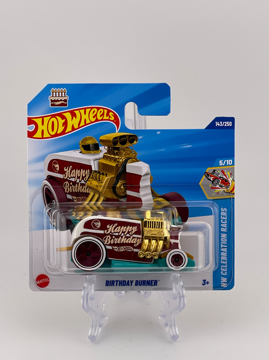Hot Wheels Mainline Treasure Hunt *TH* Birthday Burner HW Celebration Racers *Short Card*