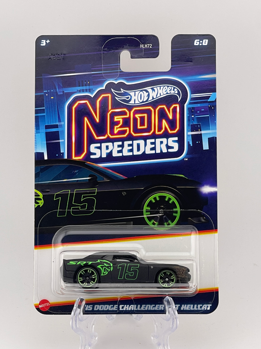 Hot Wheels Themed Assortment Neon Speeders 6/8 '15 Dodge Challenger SRT Hellcat