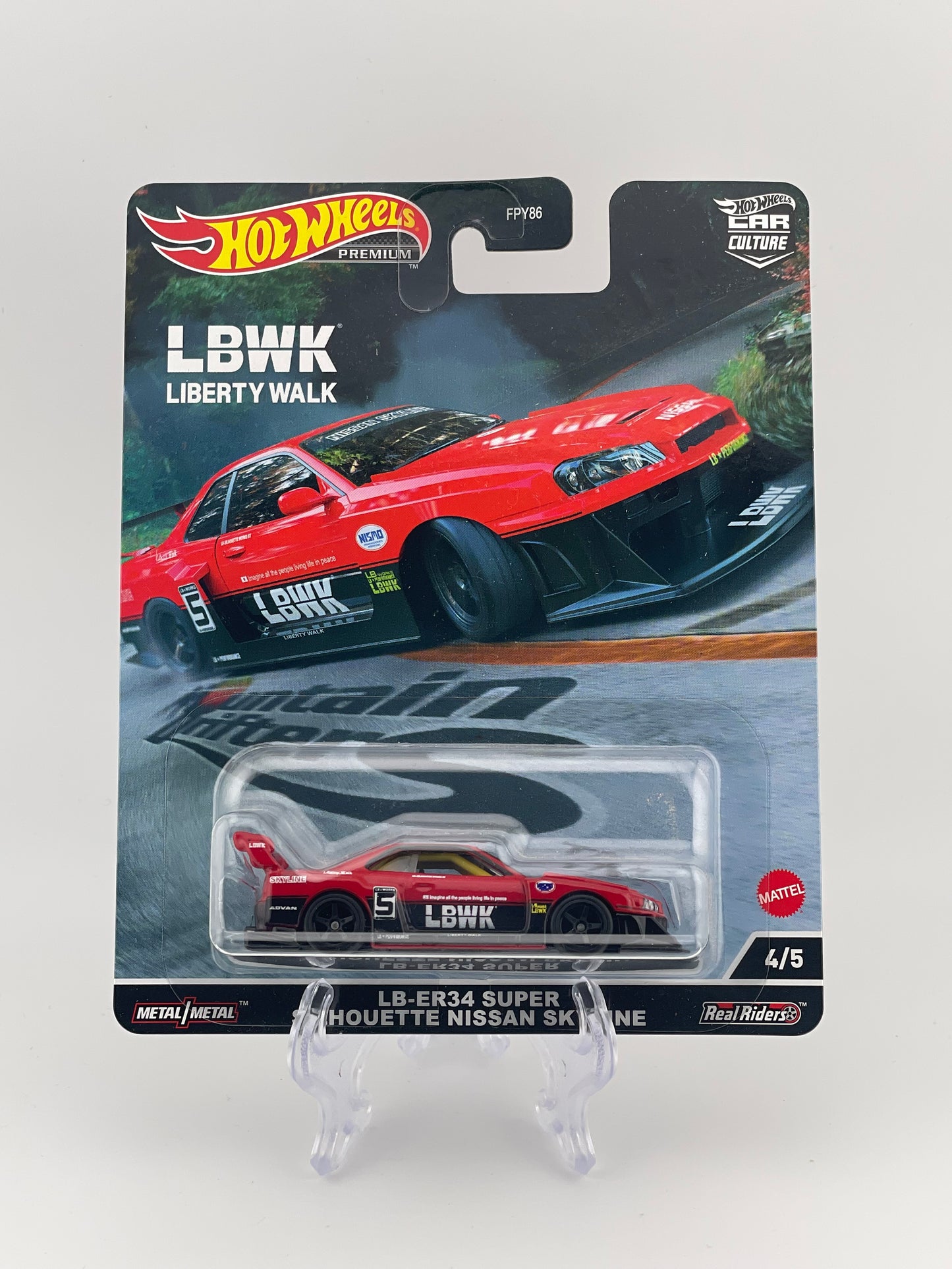 Hot Wheels Premium Car Culture Mountain Drifters 4/5 LB-ER34 Super Silhouette Nissan Skyline