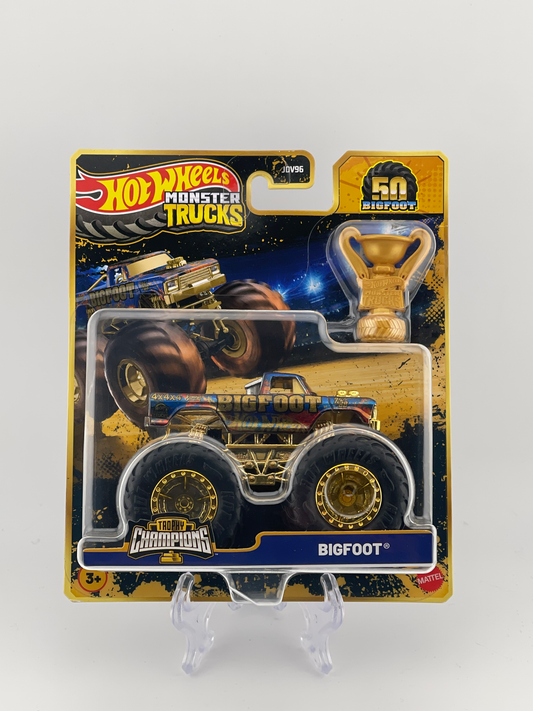 Hot Wheels Monster Trucks Trophy Champions Bigfoot 50 Years