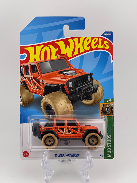 Hot Wheels Mainline Treasure Hunt *TH* '17 Jeep Wrangler Mud Studs 3/5 *Check Condition*