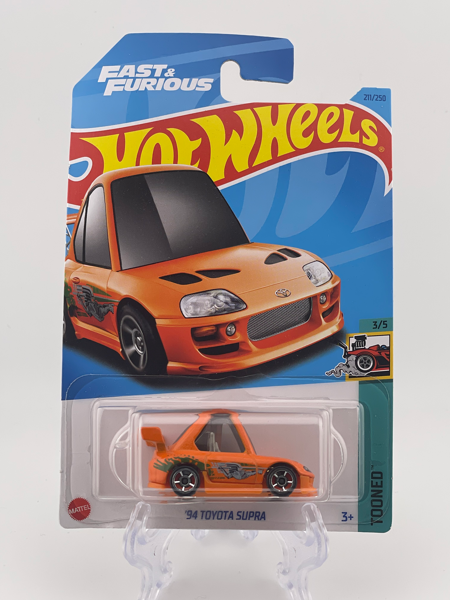 Hot Wheels Mainline '94 Toyota Supra Tooned 3/5